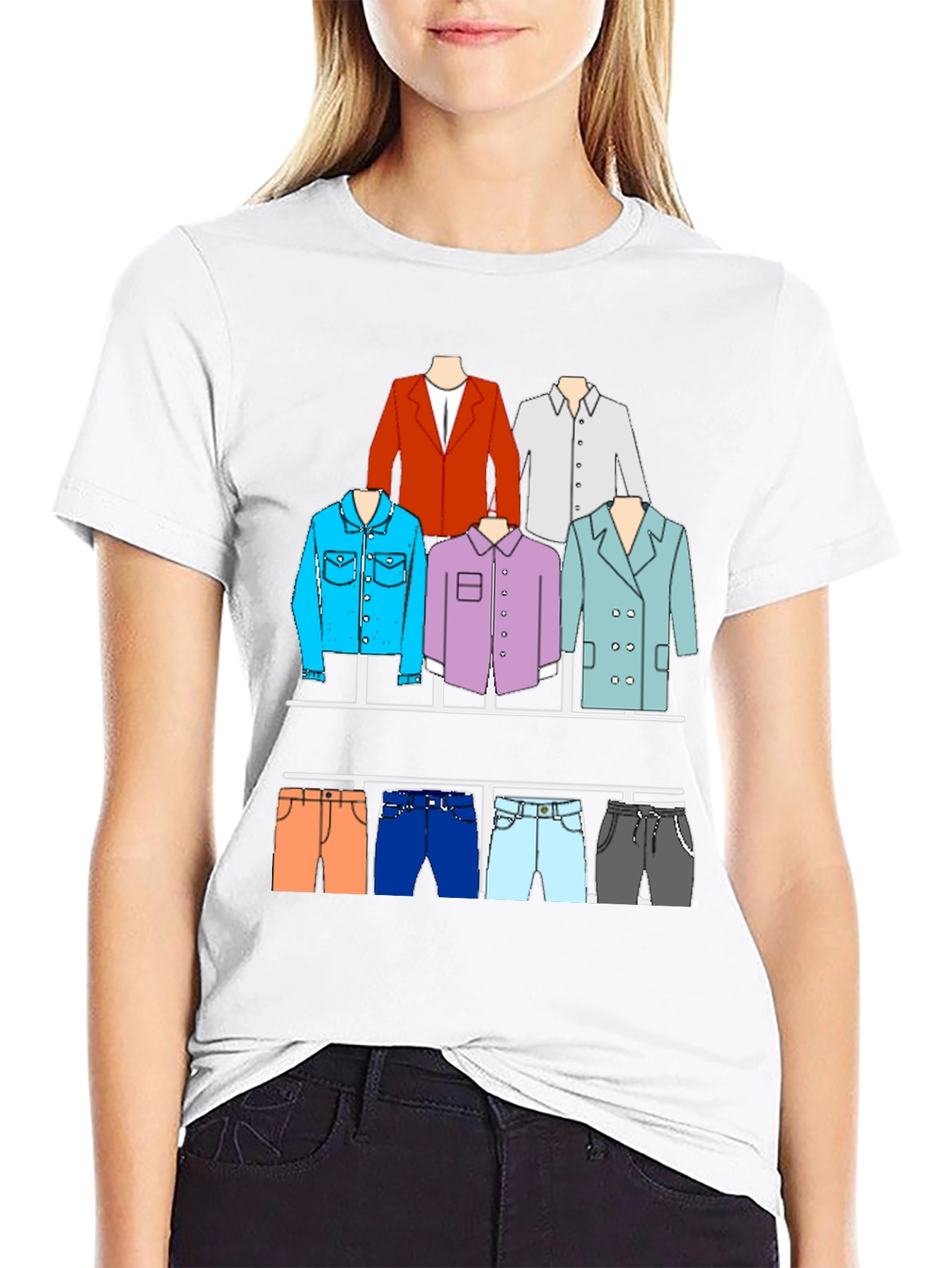 Black Fashion Outfit T-Shirt view 9