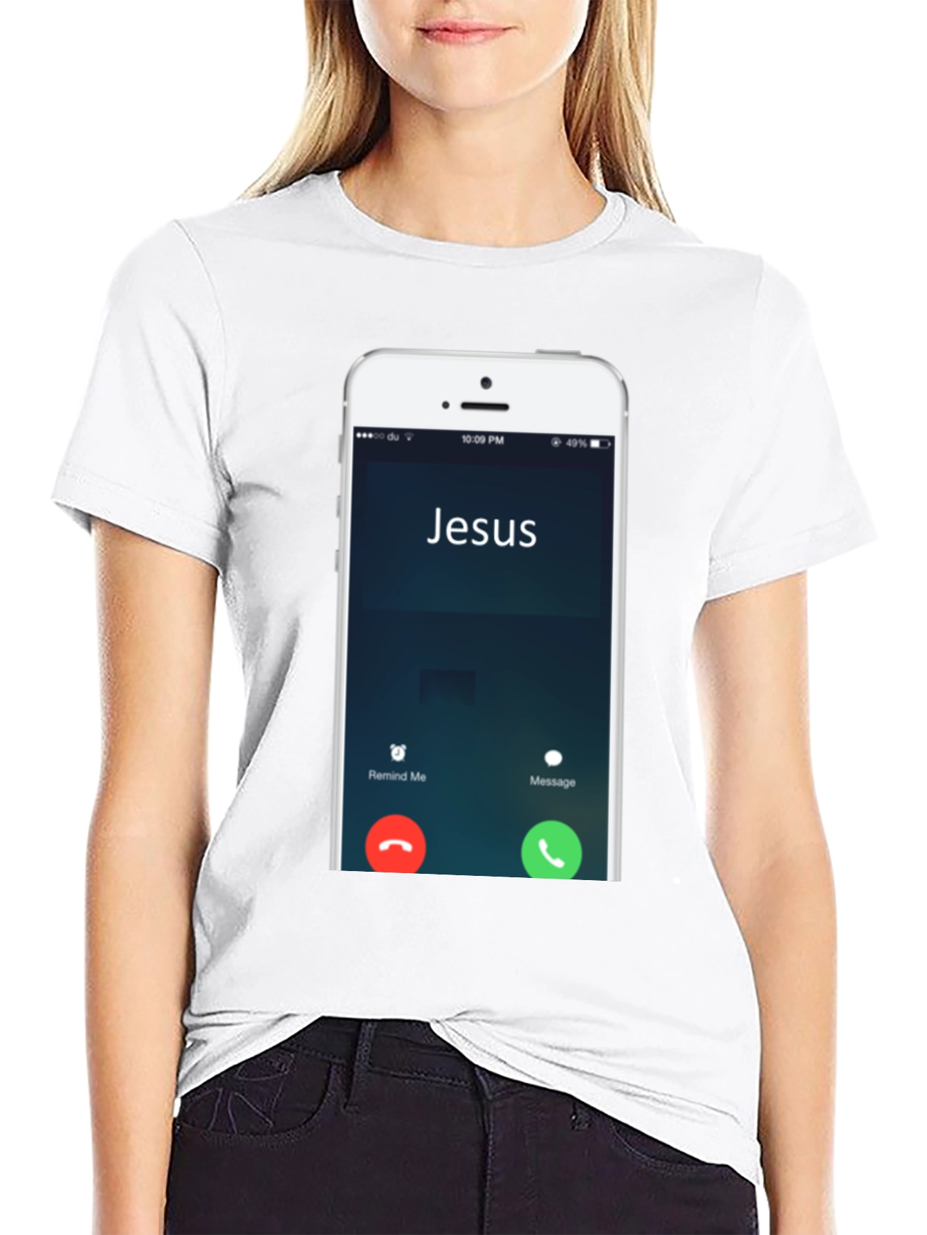 Black Jesus Calling Funny T-Shirt view 9