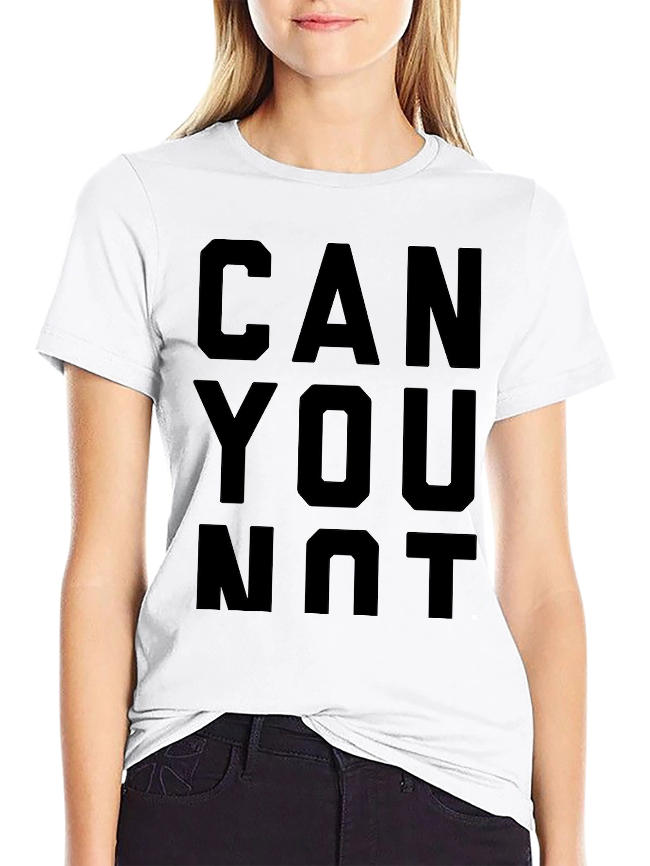 Black Can You Not T-Shirt - Funny Graphic Tee view 9