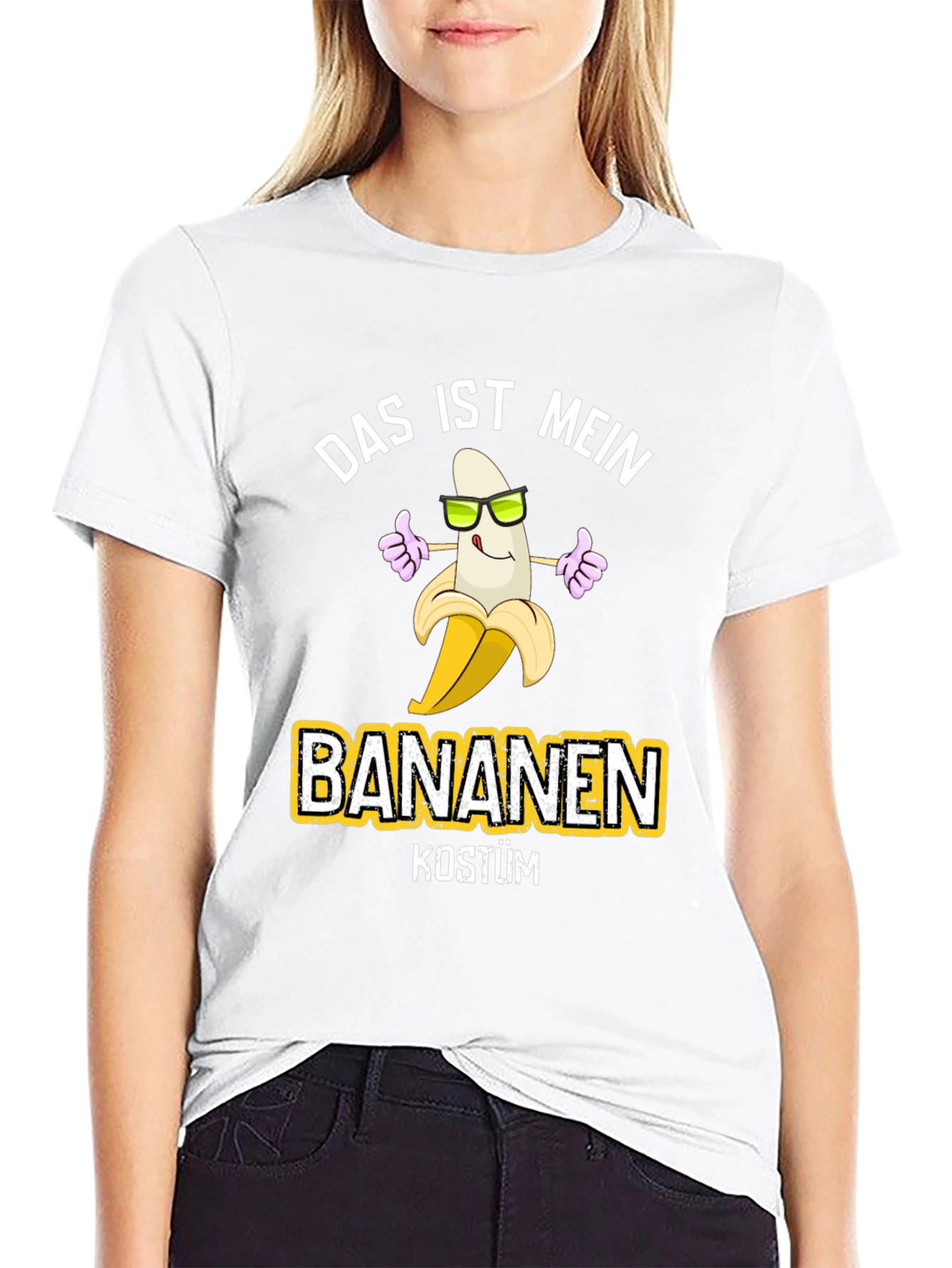 Black Funny Banana Costume T-Shirt view 9