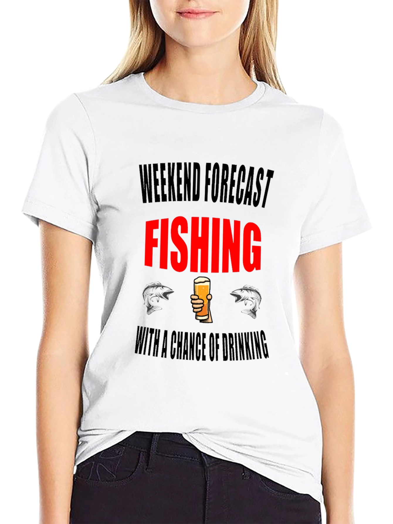 Black Weekend Fishing Forecast T-Shirt view 9