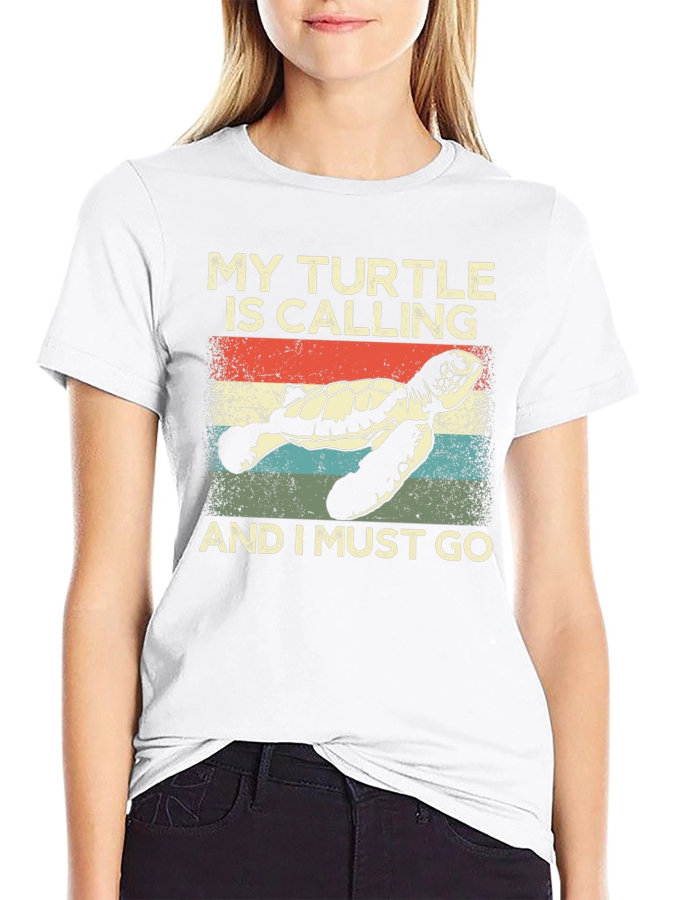 Black Turtle Calling T-Shirt - Must Go Tee view 9