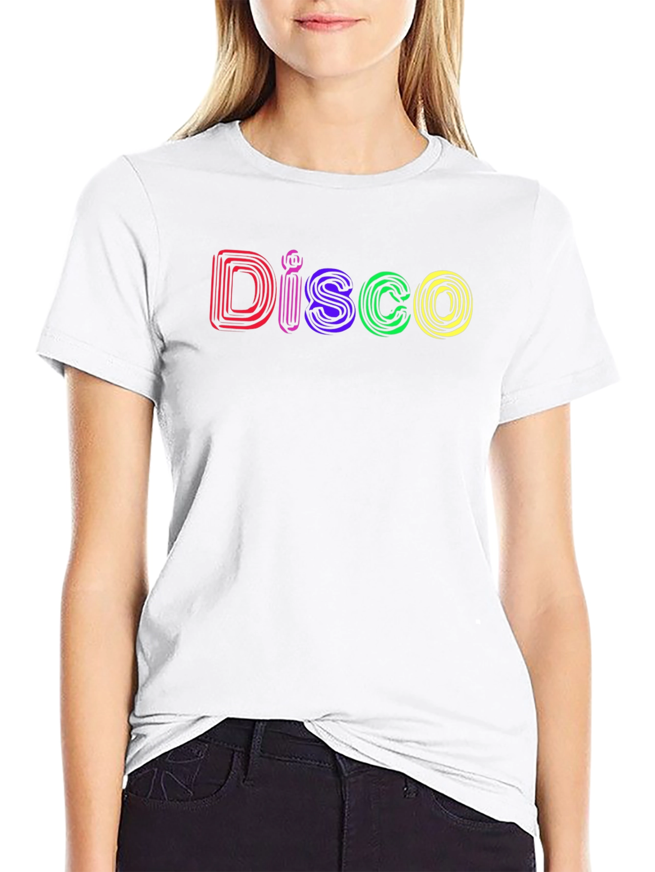 Black Retro Disco T-Shirt - Colorful Party Tee view 9