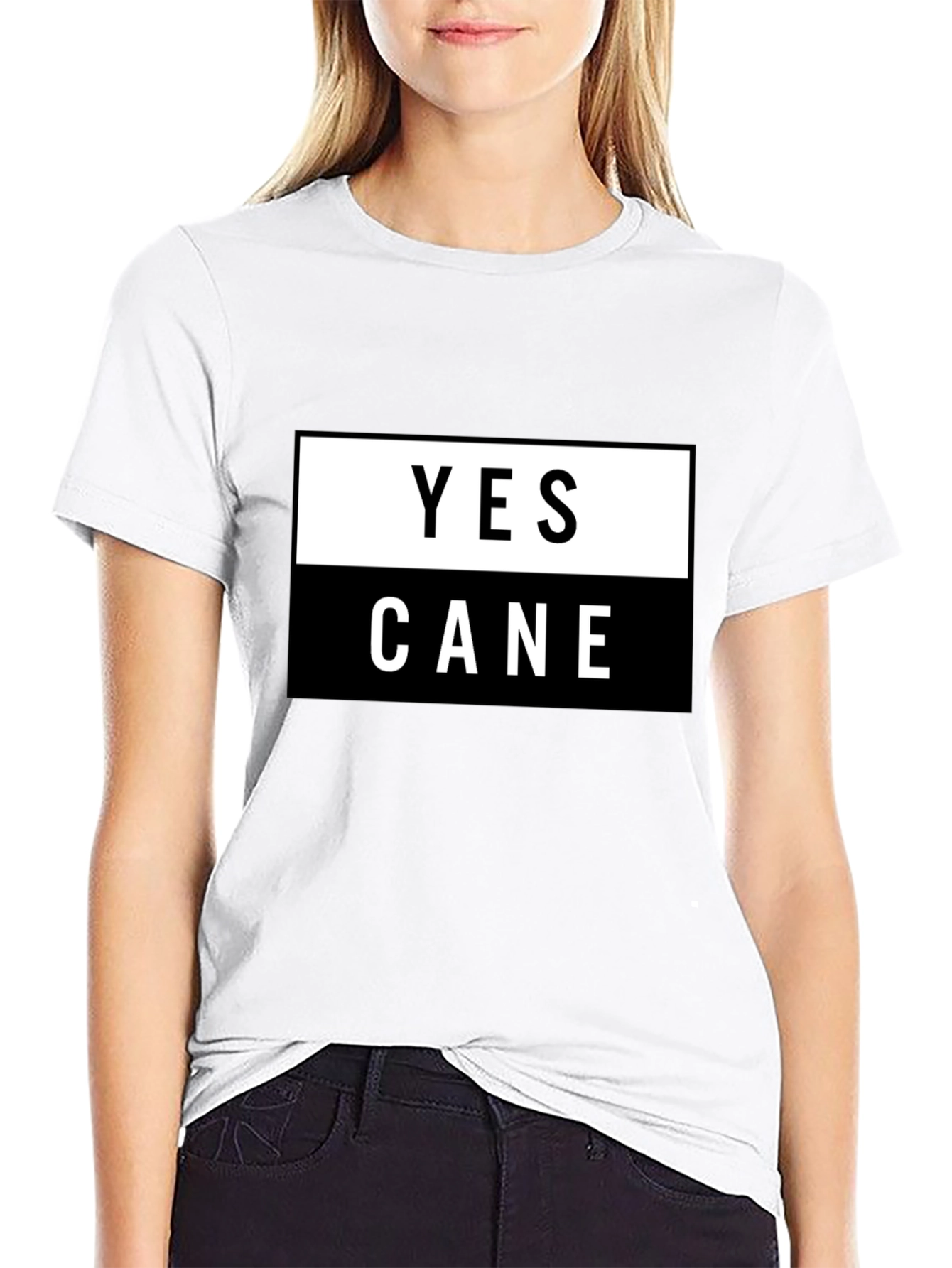 Black Yes Cane Graphic Tee - Stylish & Comfortable view 9