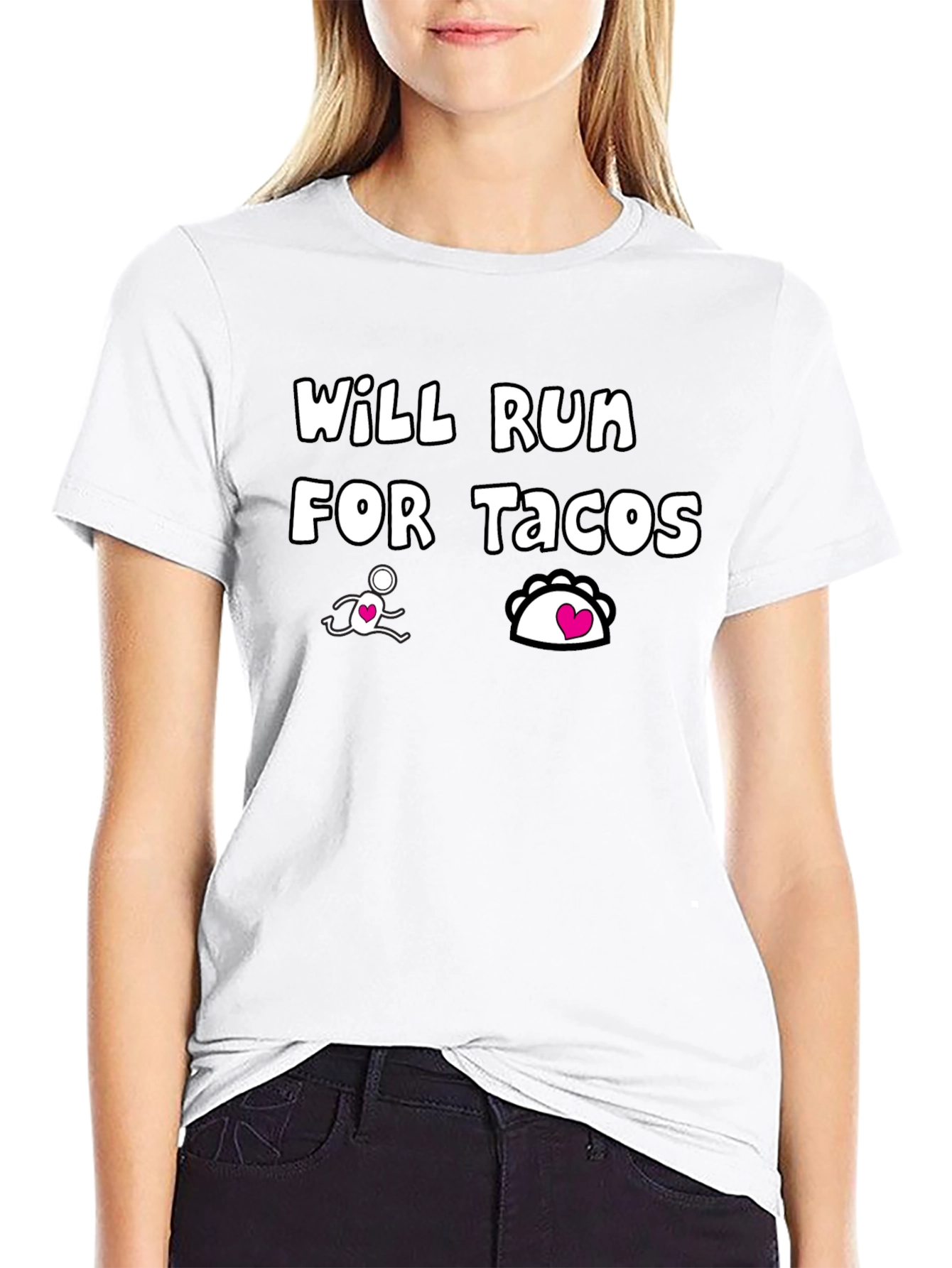 Will Run for Tacos Graphic Tee - Funny Foodie Shirt - 9
