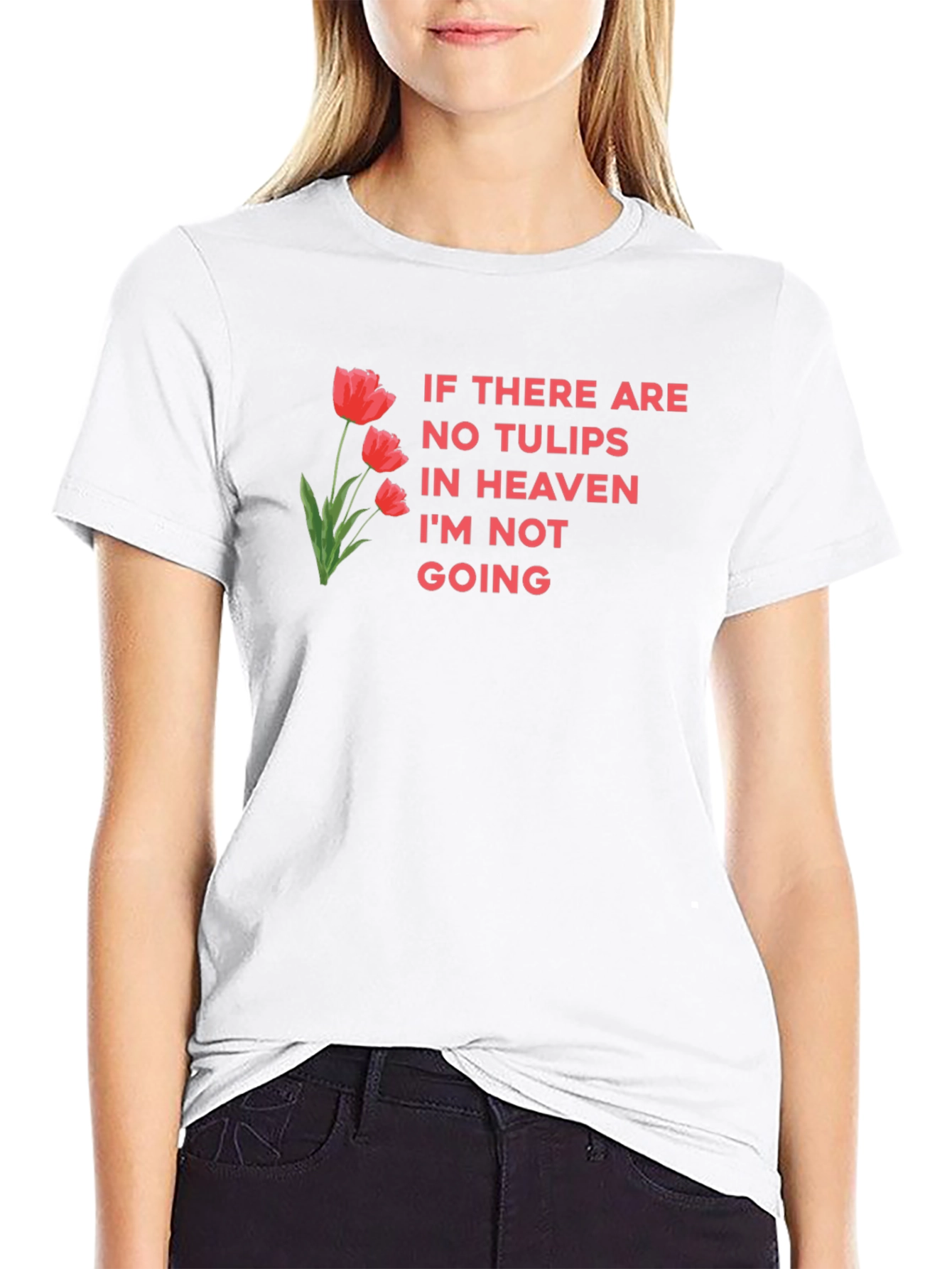 Black Tulips in Heaven Graphic Tee - Funny T-Shirt view 9