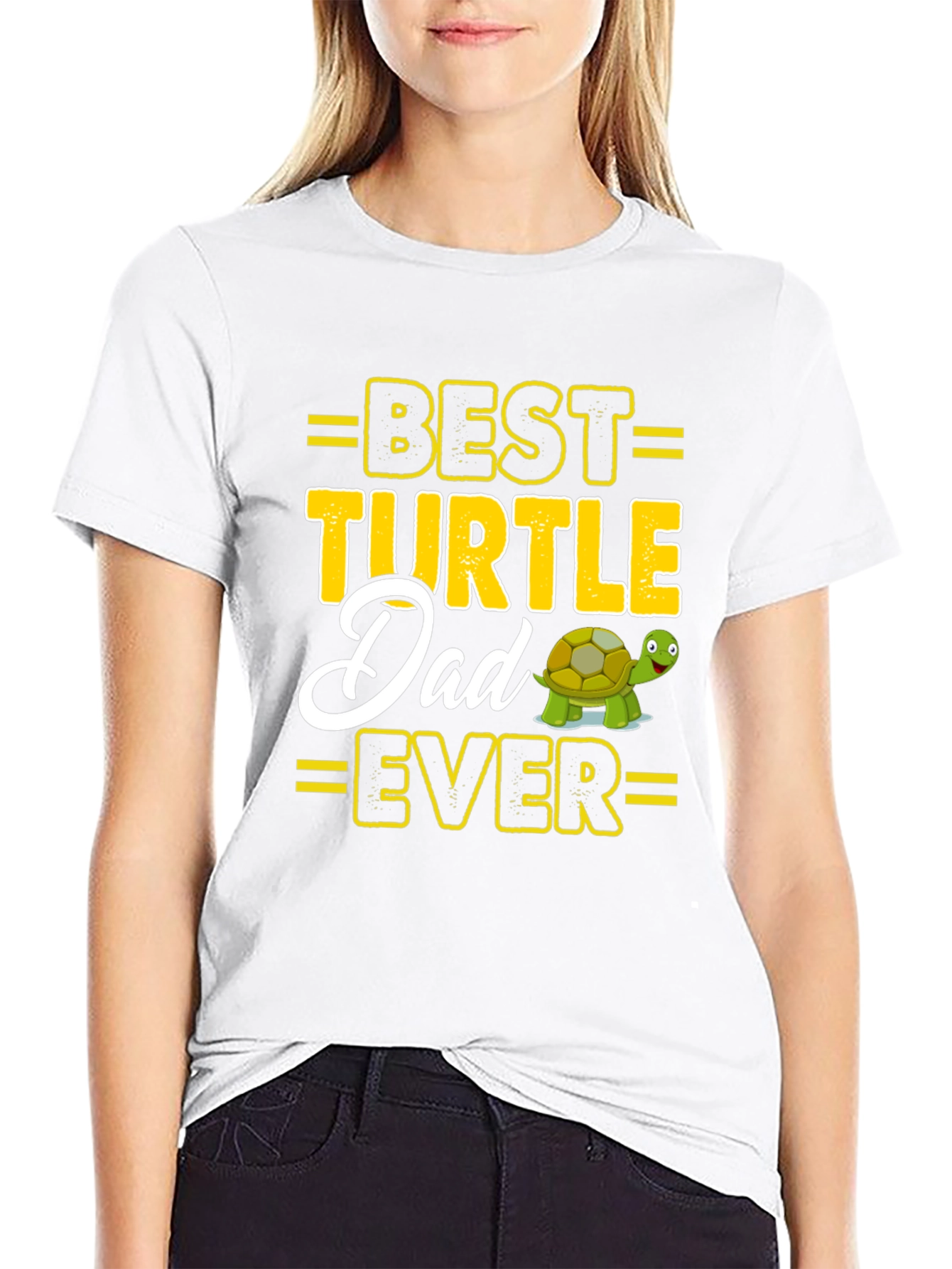 Black Best Turtle Dad Ever Graphic Tee view 9