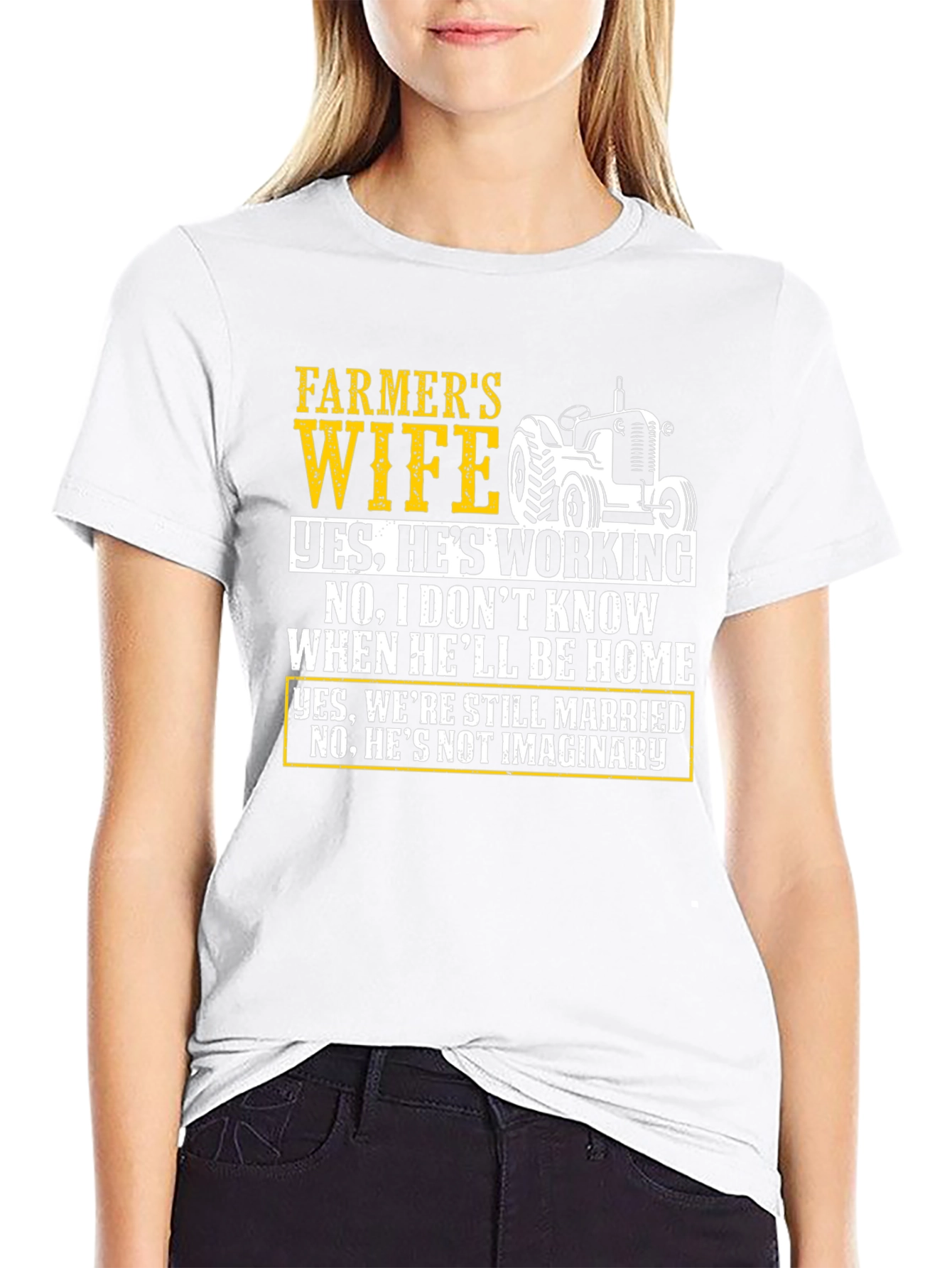 Black Farmer's Wife Novelty Graphic T-Shirt view 9