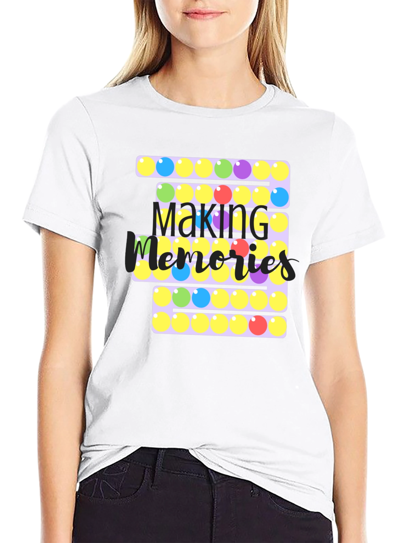 Black Making Memories Bubble Pop T-Shirt view 9