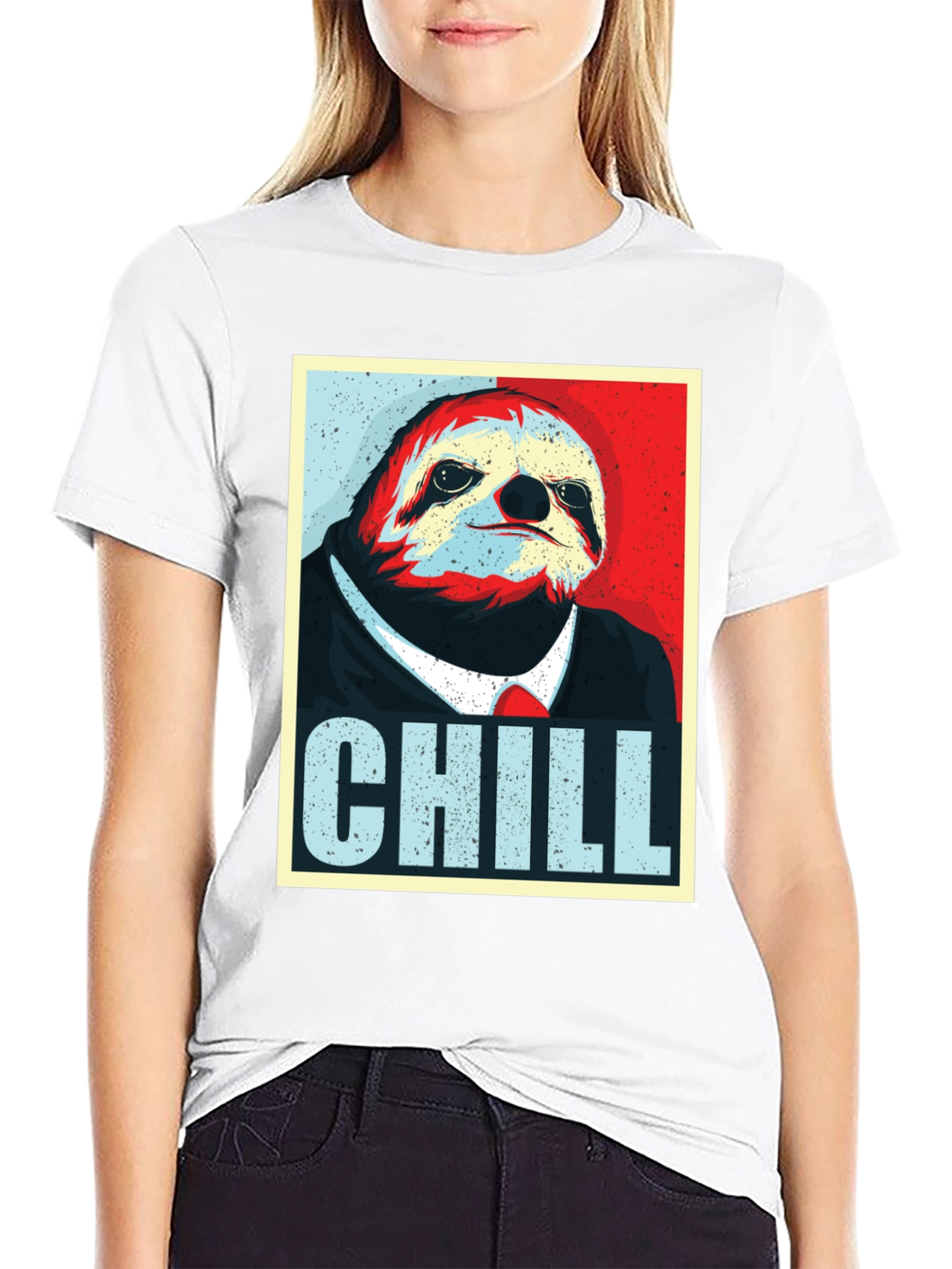 Black Chill Sloth Graphic Tee - Relaxed Fit view 9