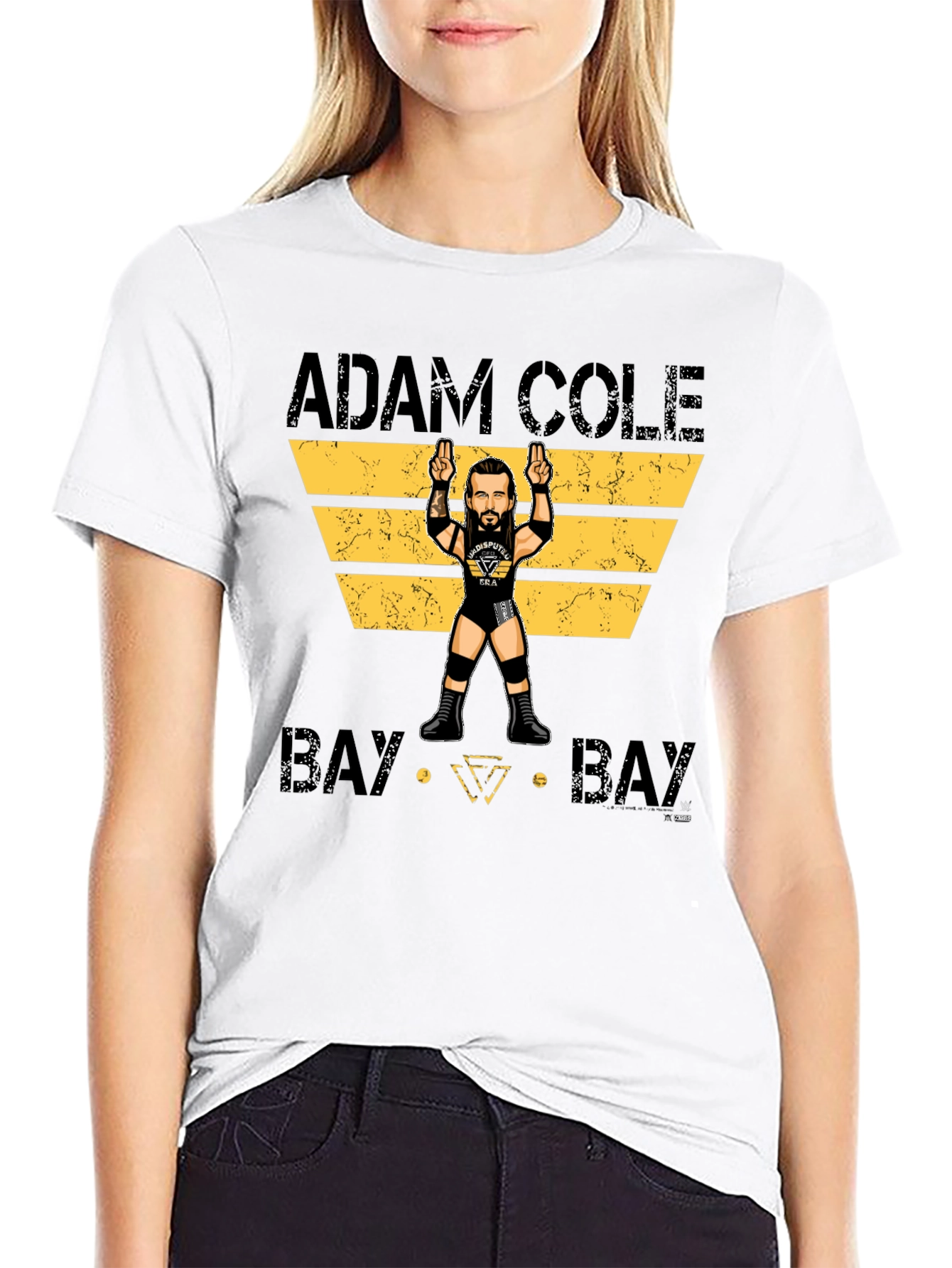 Black Adam Cole Bay Bay T-Shirt Wrestling Fan Apparel view 9