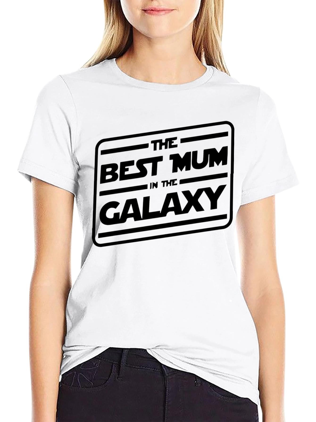 Black Best Mum in the Galaxy Black T-Shirt view 9