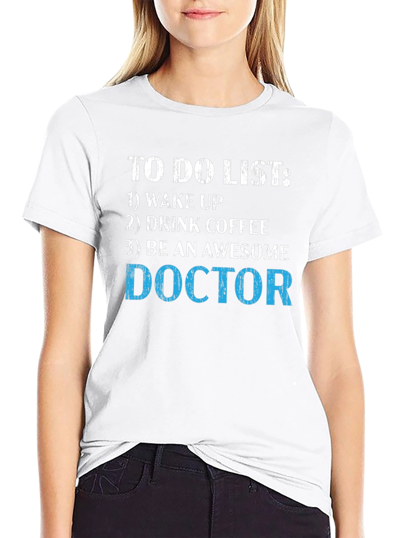Black To Do List Doctor T-Shirt - Wake Up Be Awesome view 9
