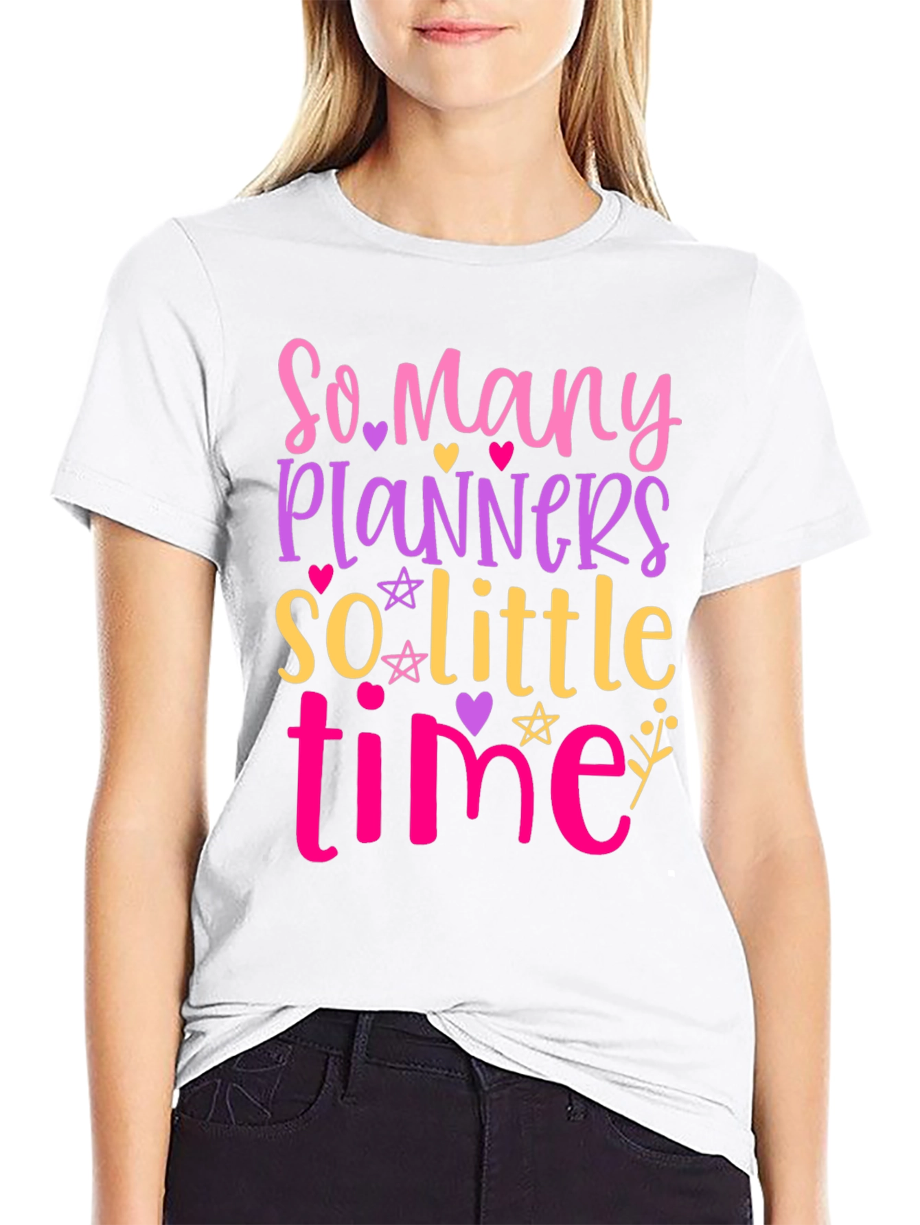 Black So Many Planners, So Little Time - Graphic Tee view 9