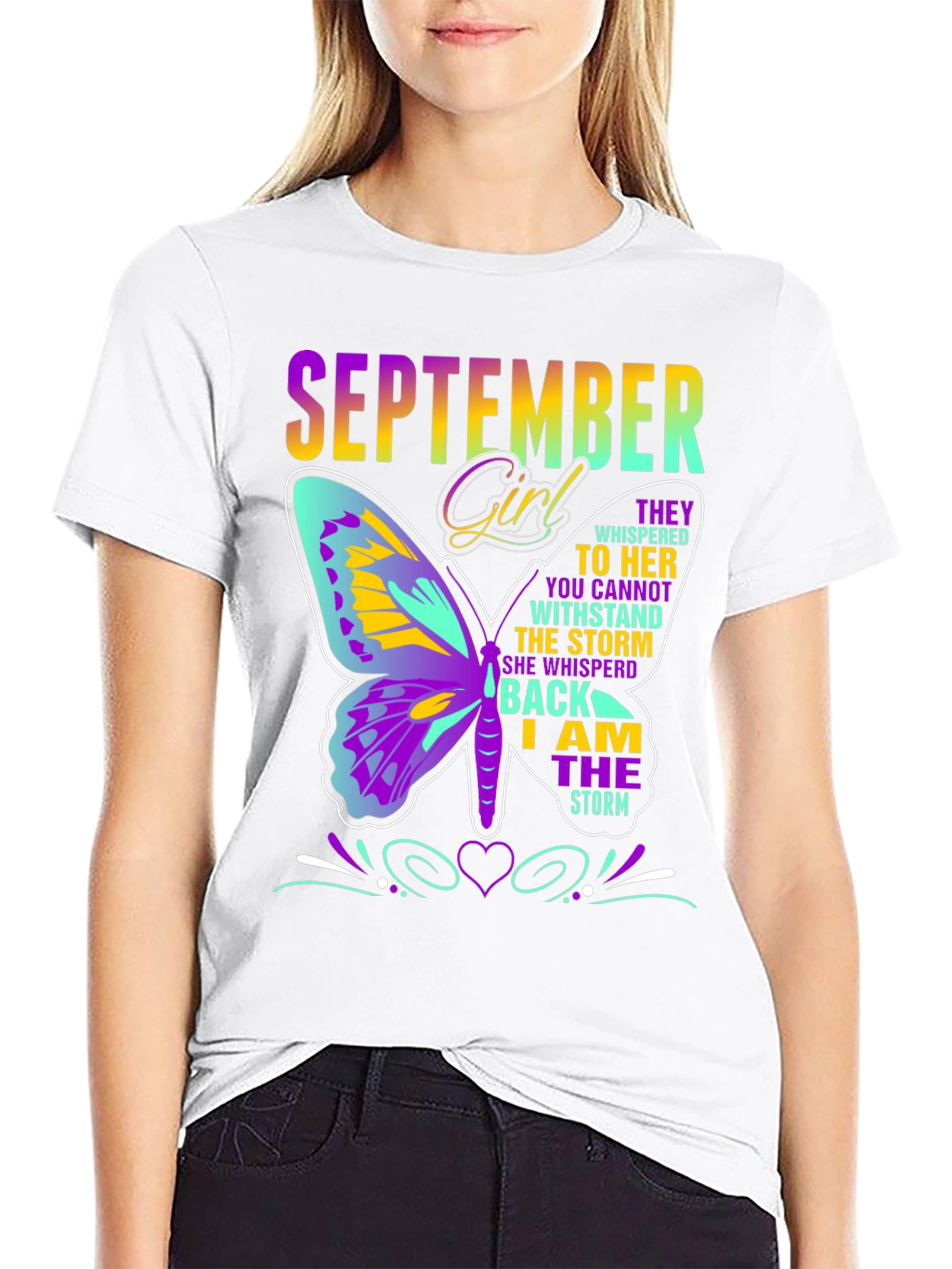 Black September Girl Butterfly T-Shirt view 9