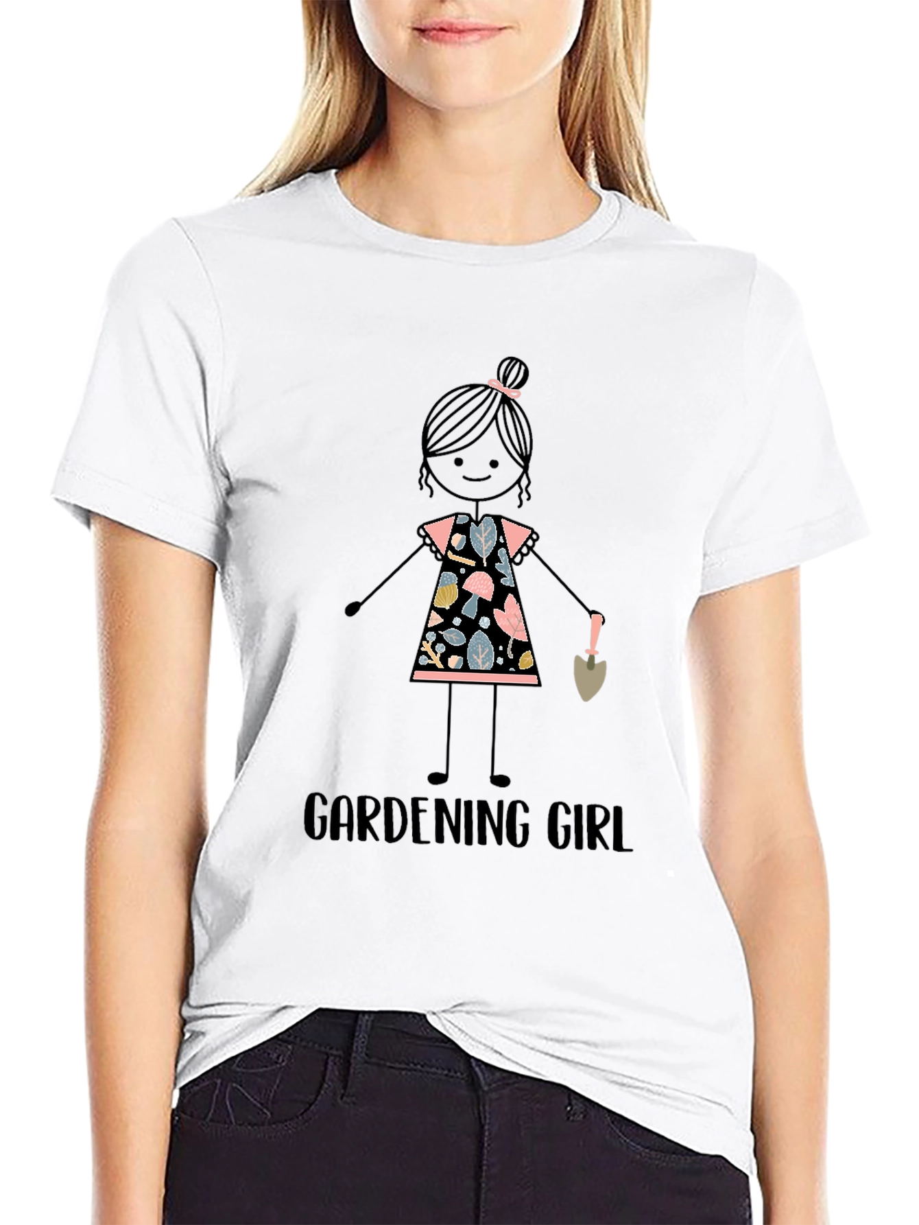 Black Gardening Girl Graphic Tee - Unisex view 9