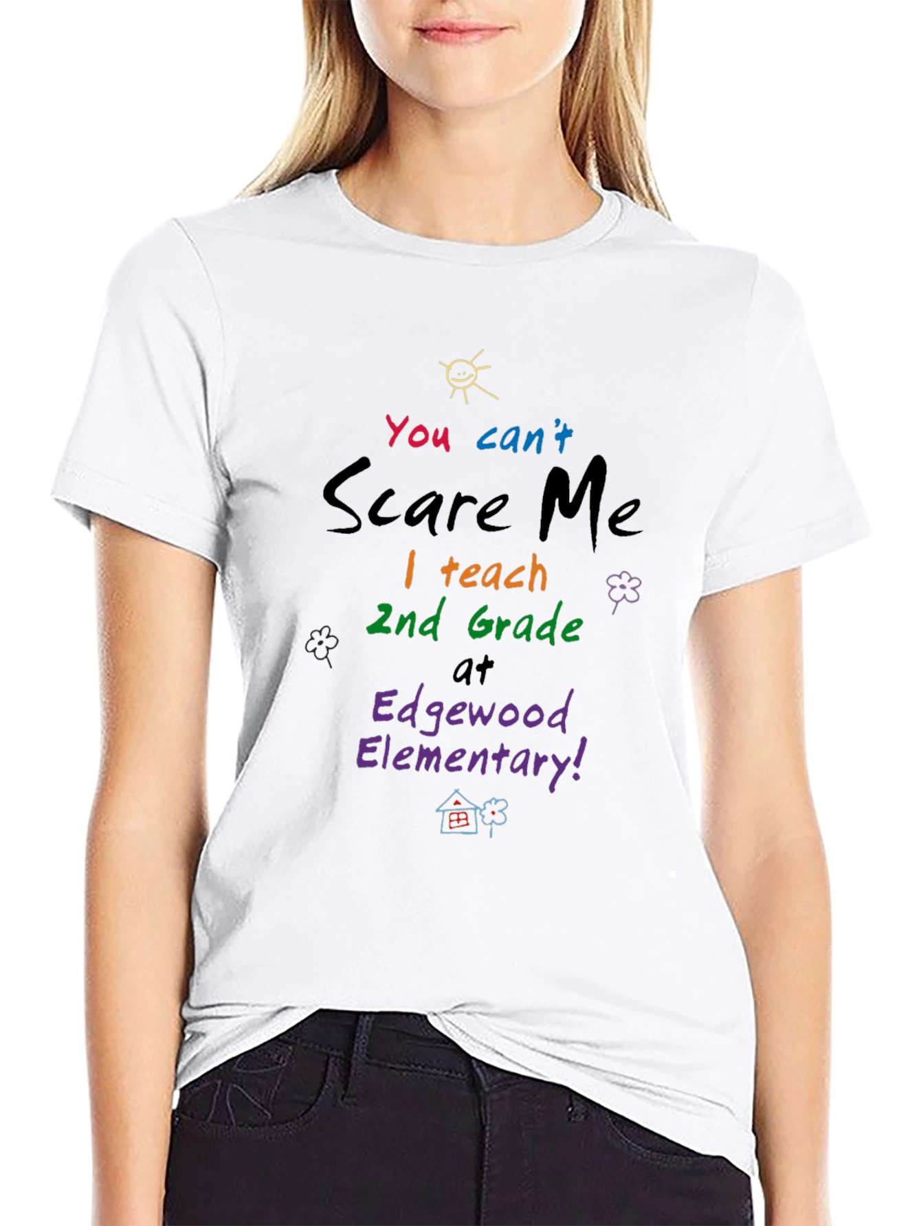 Black You Can't Scare Me T-Shirt view 9