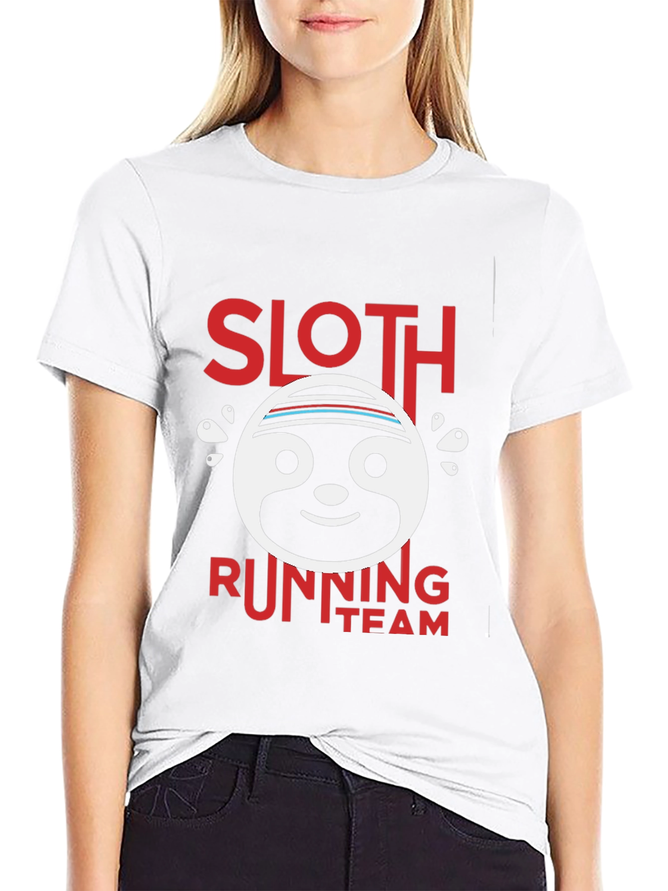Black Sloth Running Team Graphic T-Shirt view 9