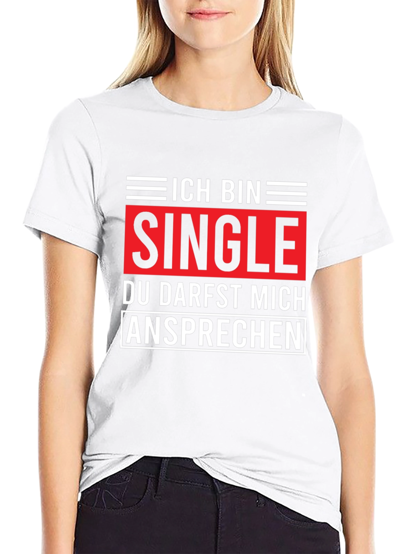 Black Ich Bin Single T-Shirt - Black view 9