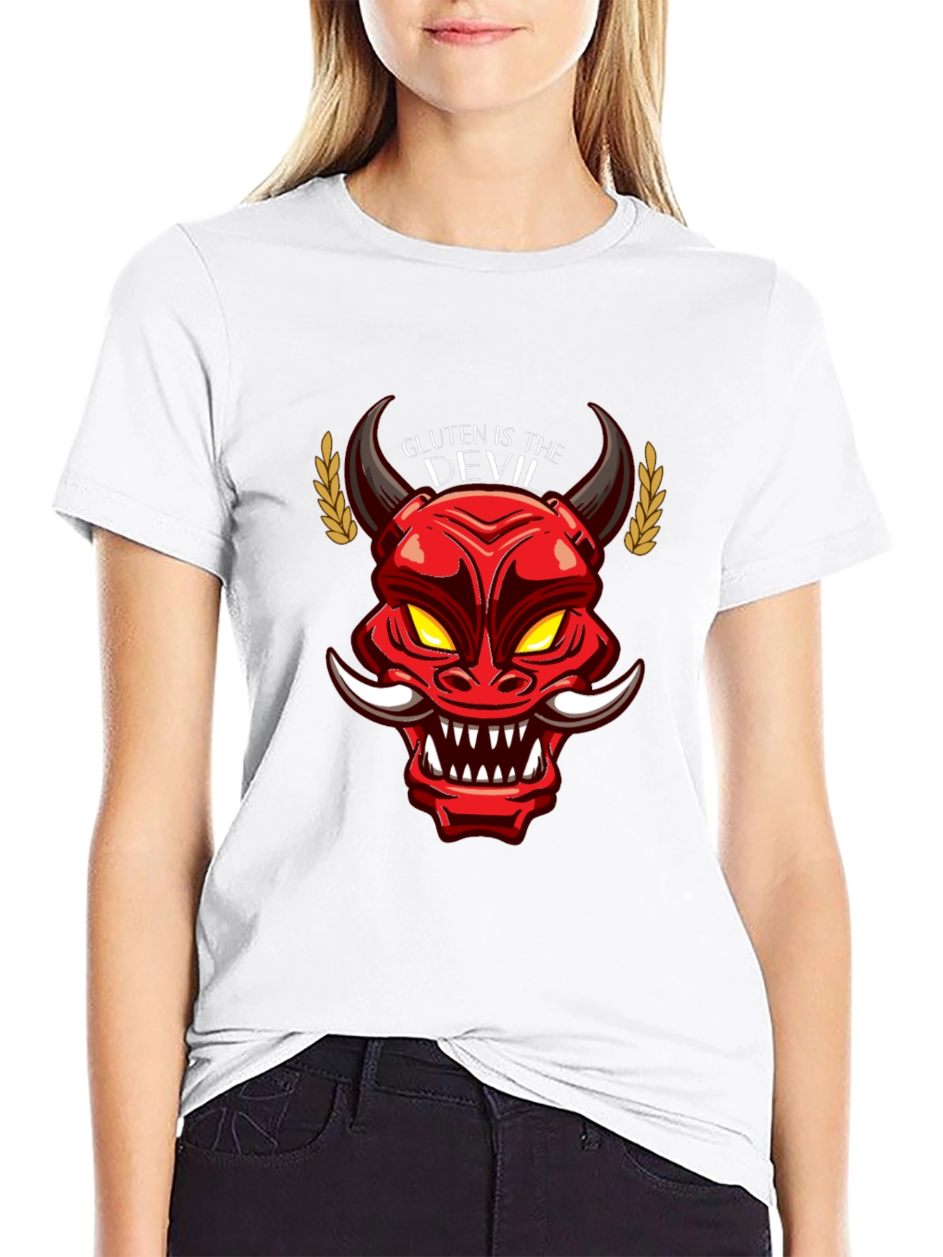 Black Gluten is the Devil Graphic T-Shirt view 9