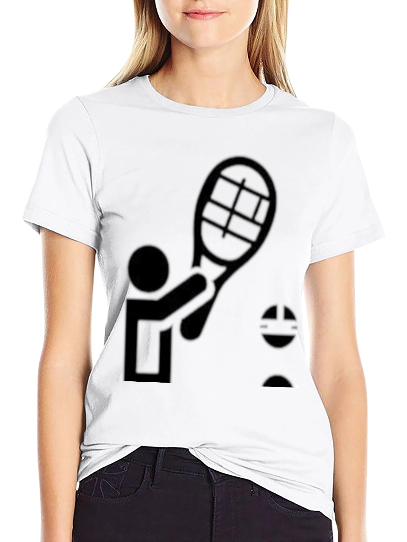 Black Tennis Player Graphic Tee - Black view 9