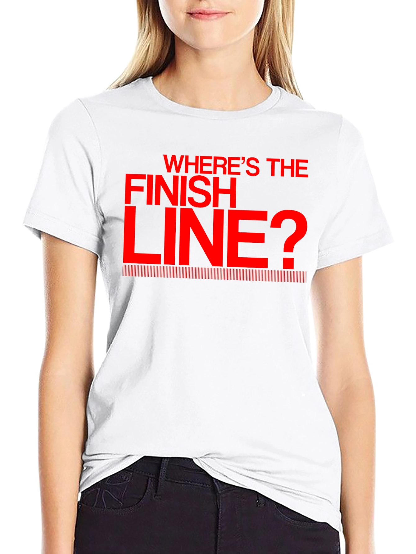 Black Where's the Finish Line? Black T-Shirt view 9