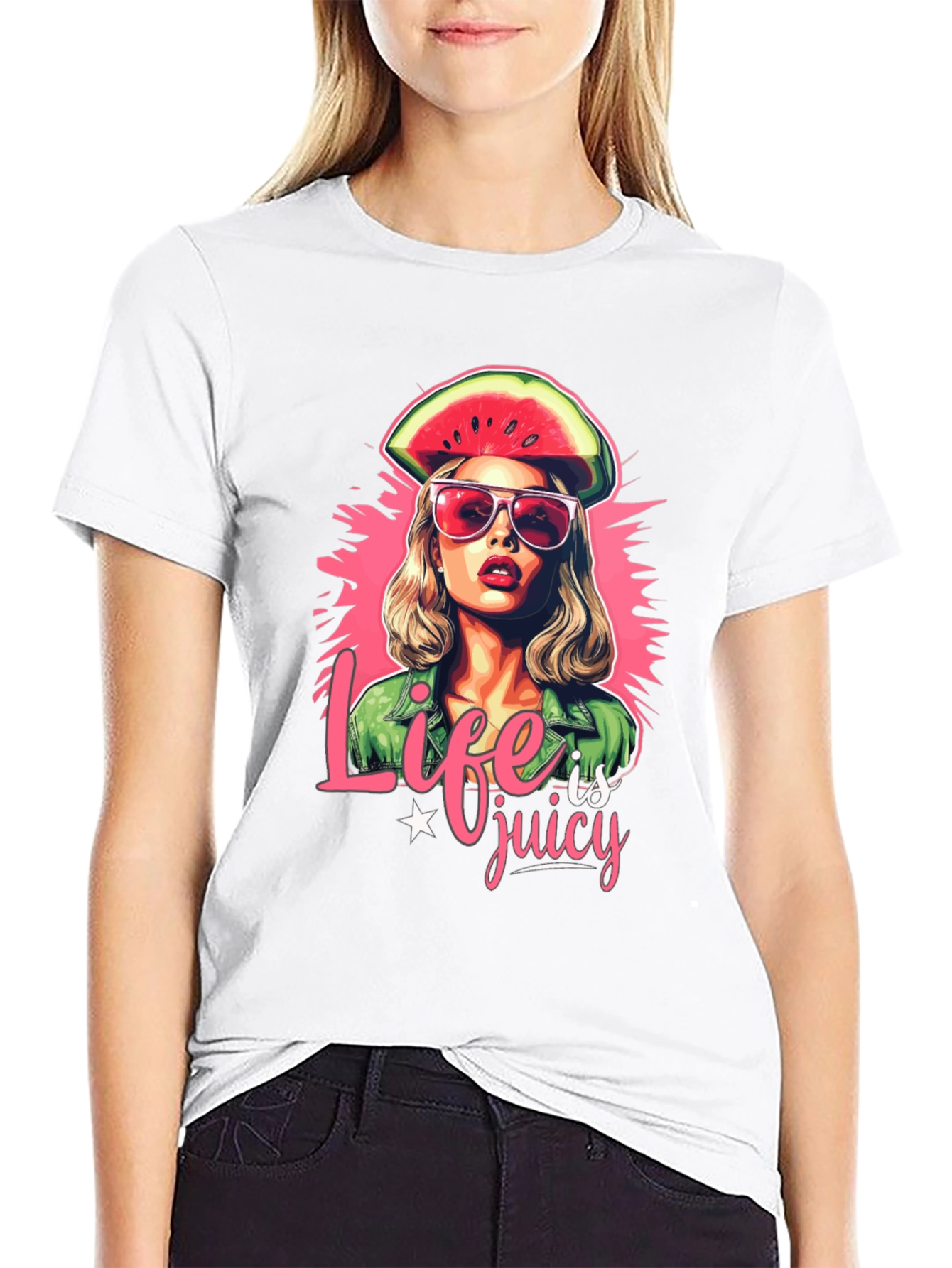 Black Life is Juicy Watermelon Graphic Tee view 9