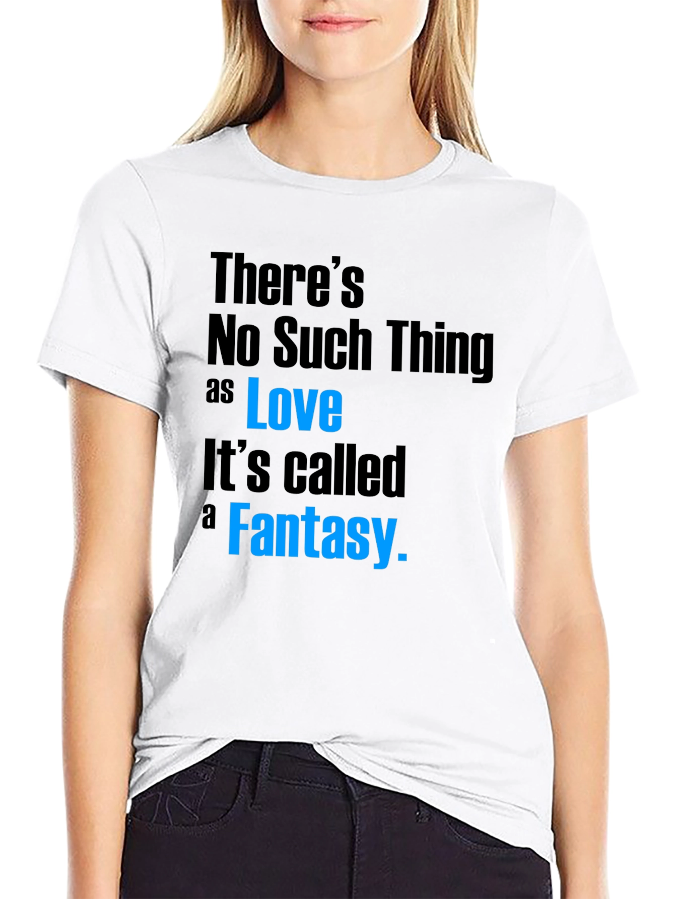 Black There's No Such Thing as Love T-Shirt view 9