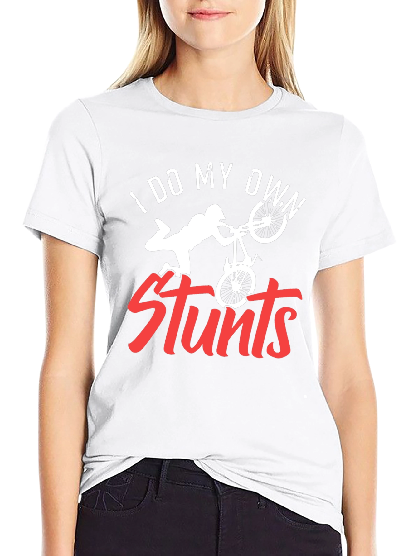 Black I Do My Own Stunts Graphic Tee - Black view 9