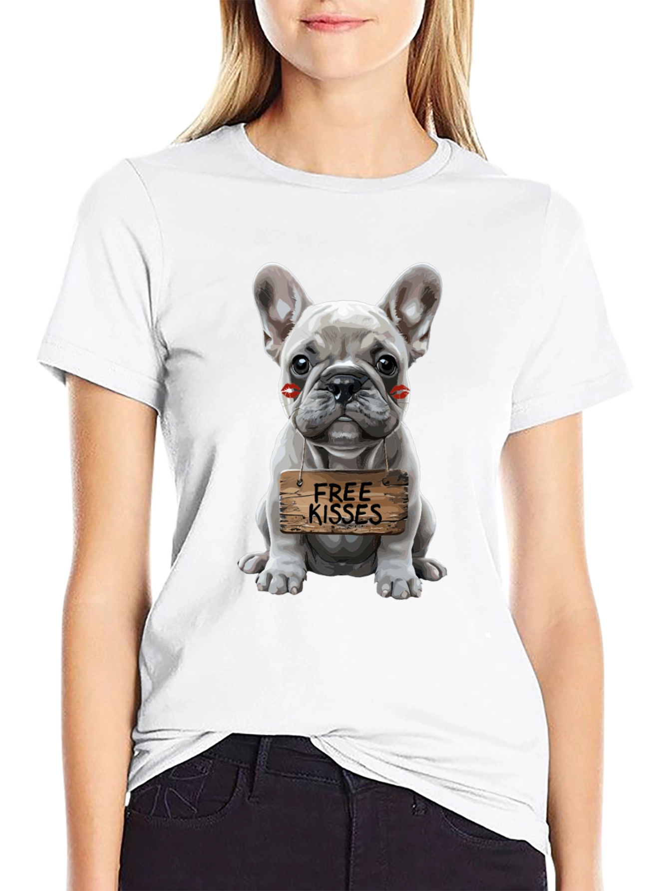 Black Dog Kisses Graphic Tee view 9