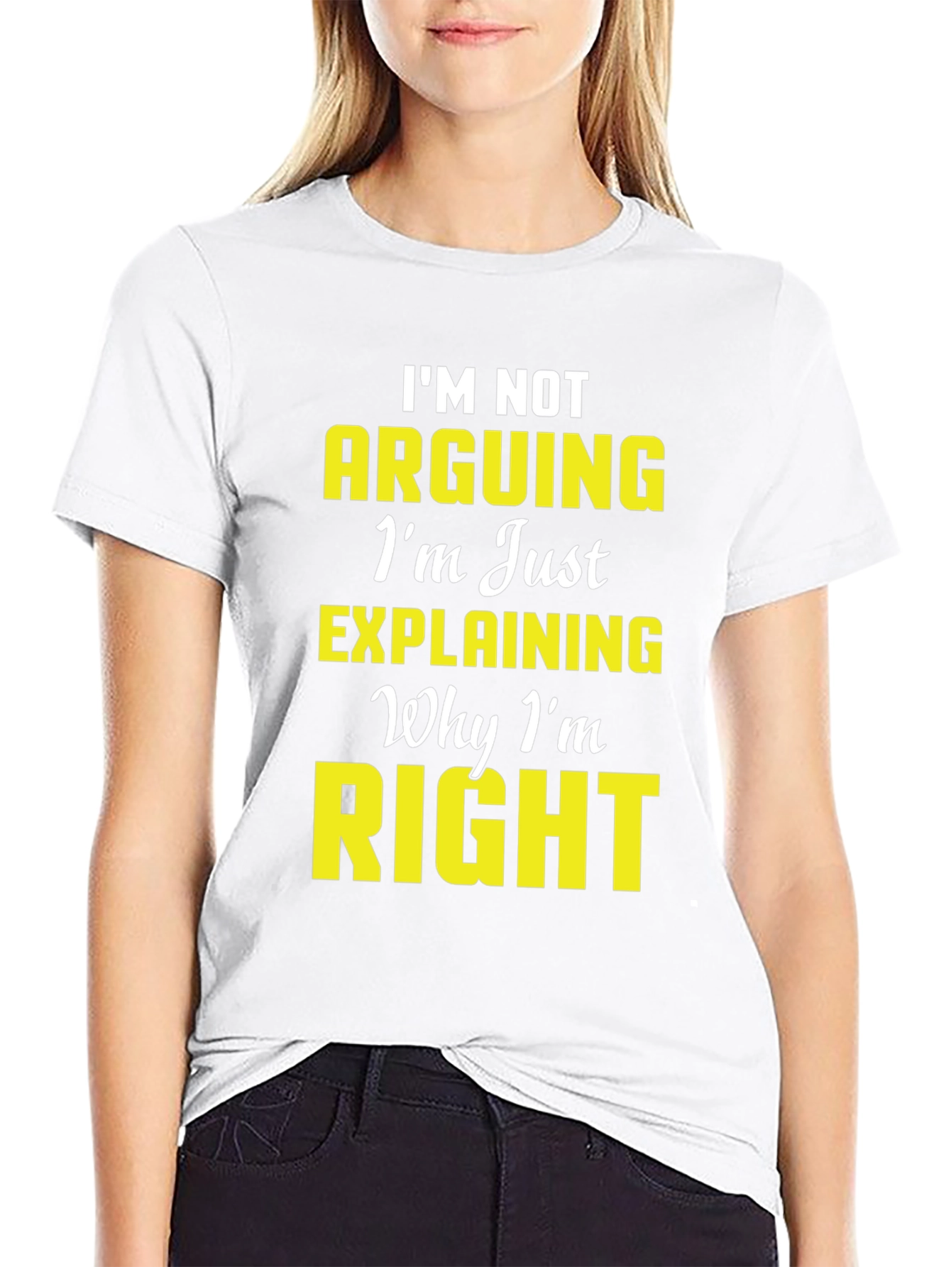 Black I'm Not Arguing Funny Men's T-Shirt view 9