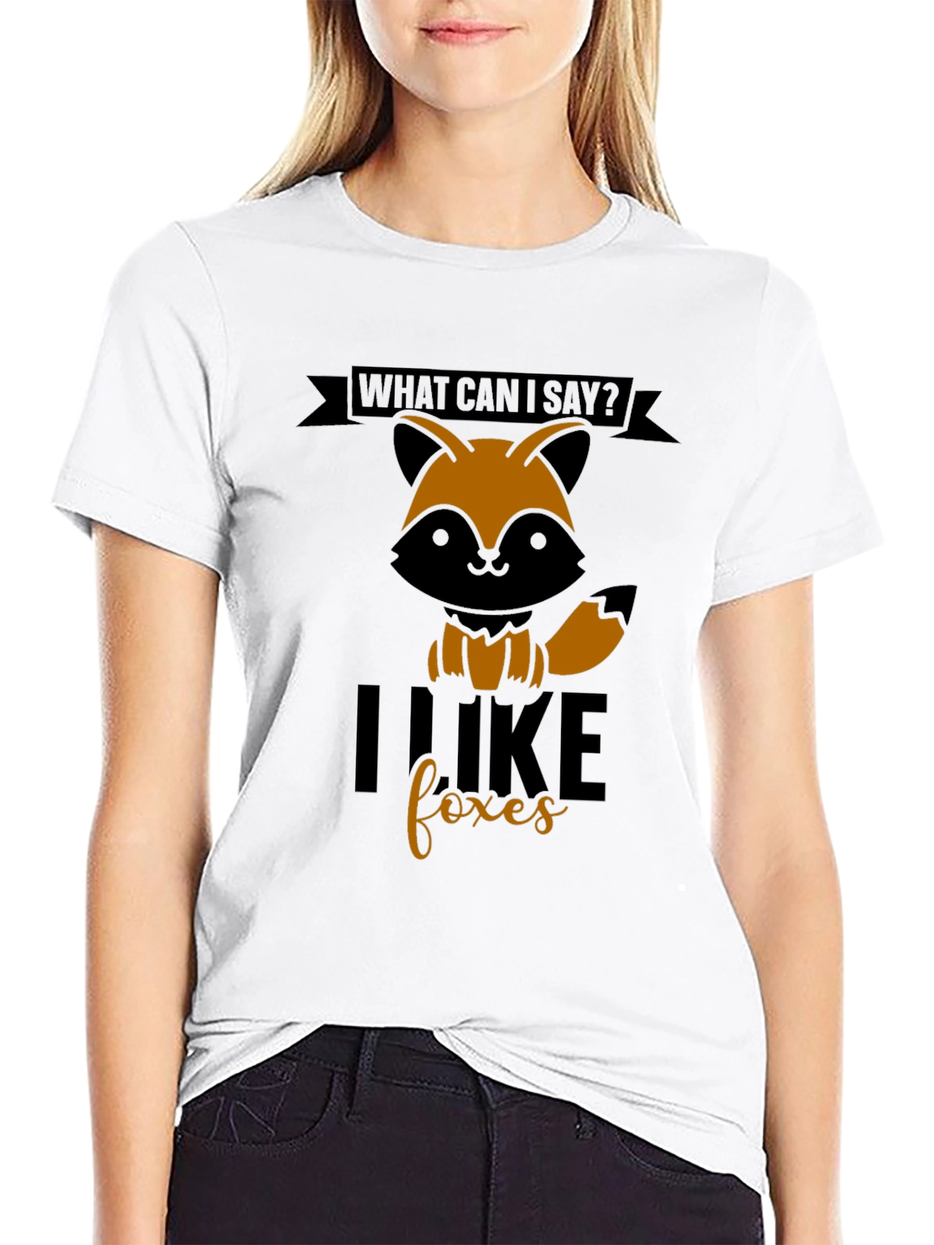 Black I Like Foxes T-Shirt - Graphic Tee for Animal Lovers view 9