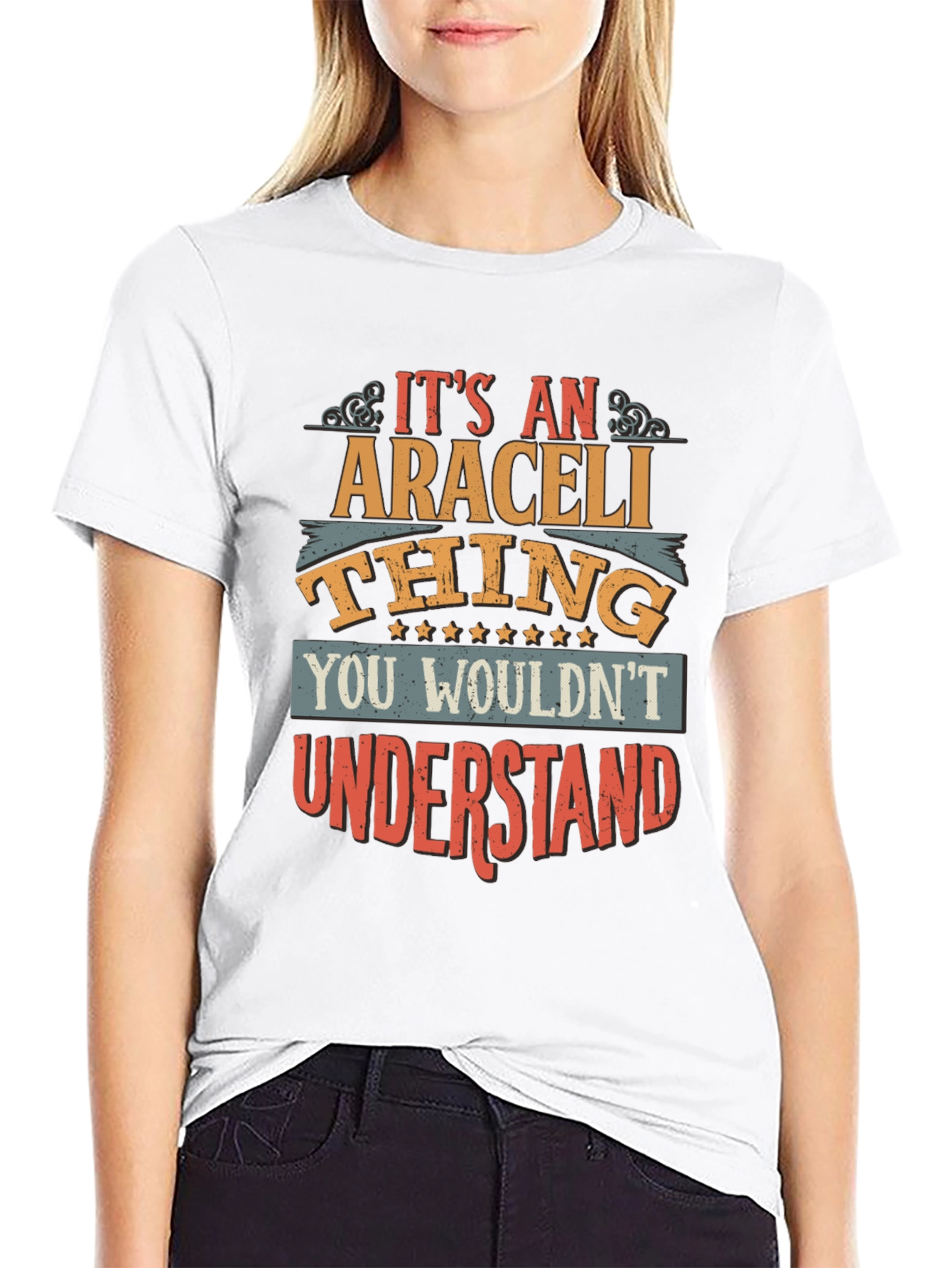 Black It's An Araceli Thing T-Shirt view 9