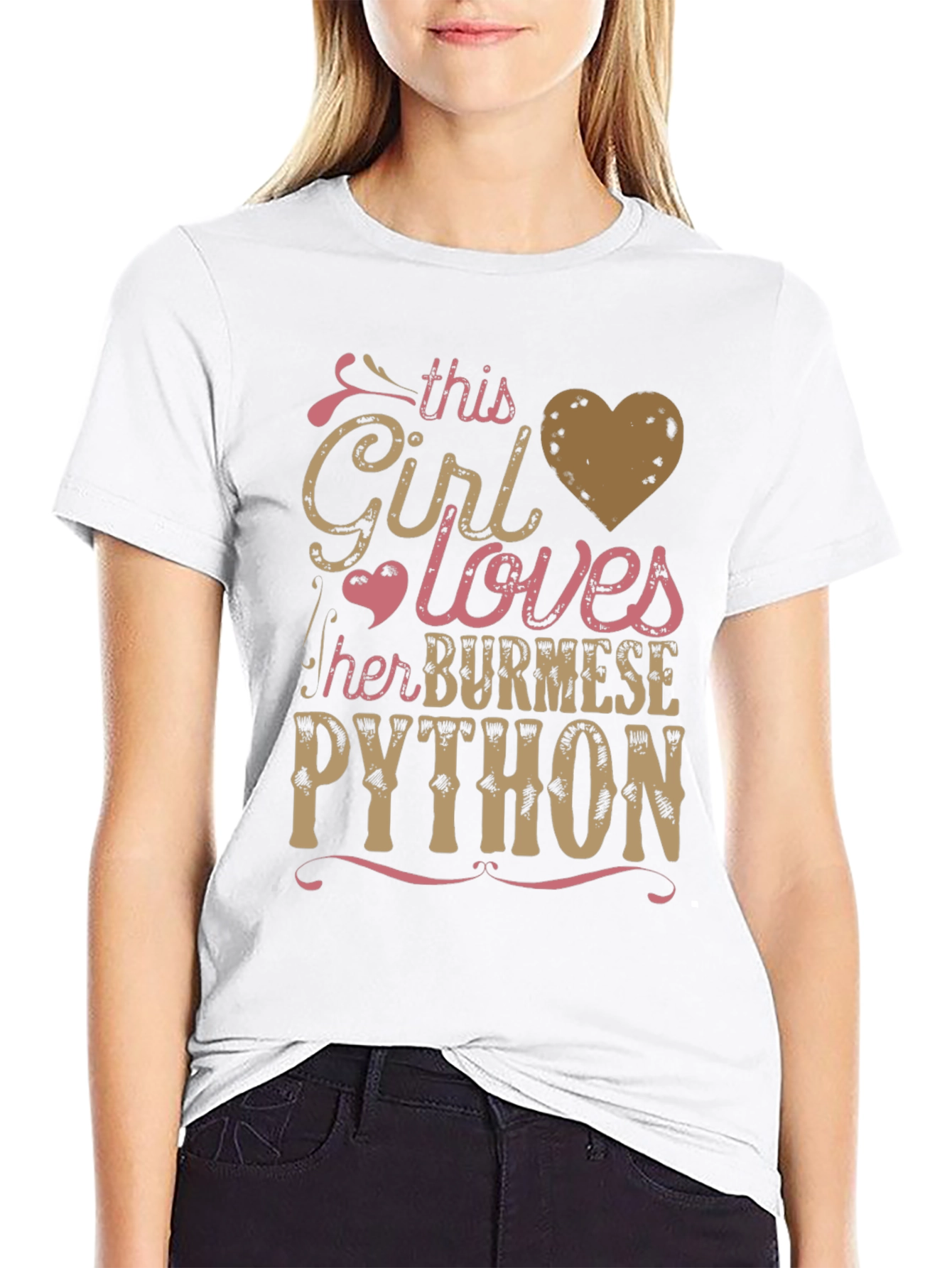 Black Girl Loves Burmese Python Graphic T-Shirt view 9