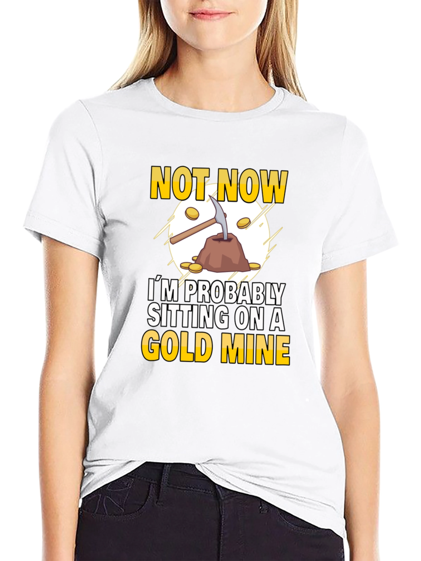 Black Gold Mine Graphic T-Shirt: Prospector Humor view 9