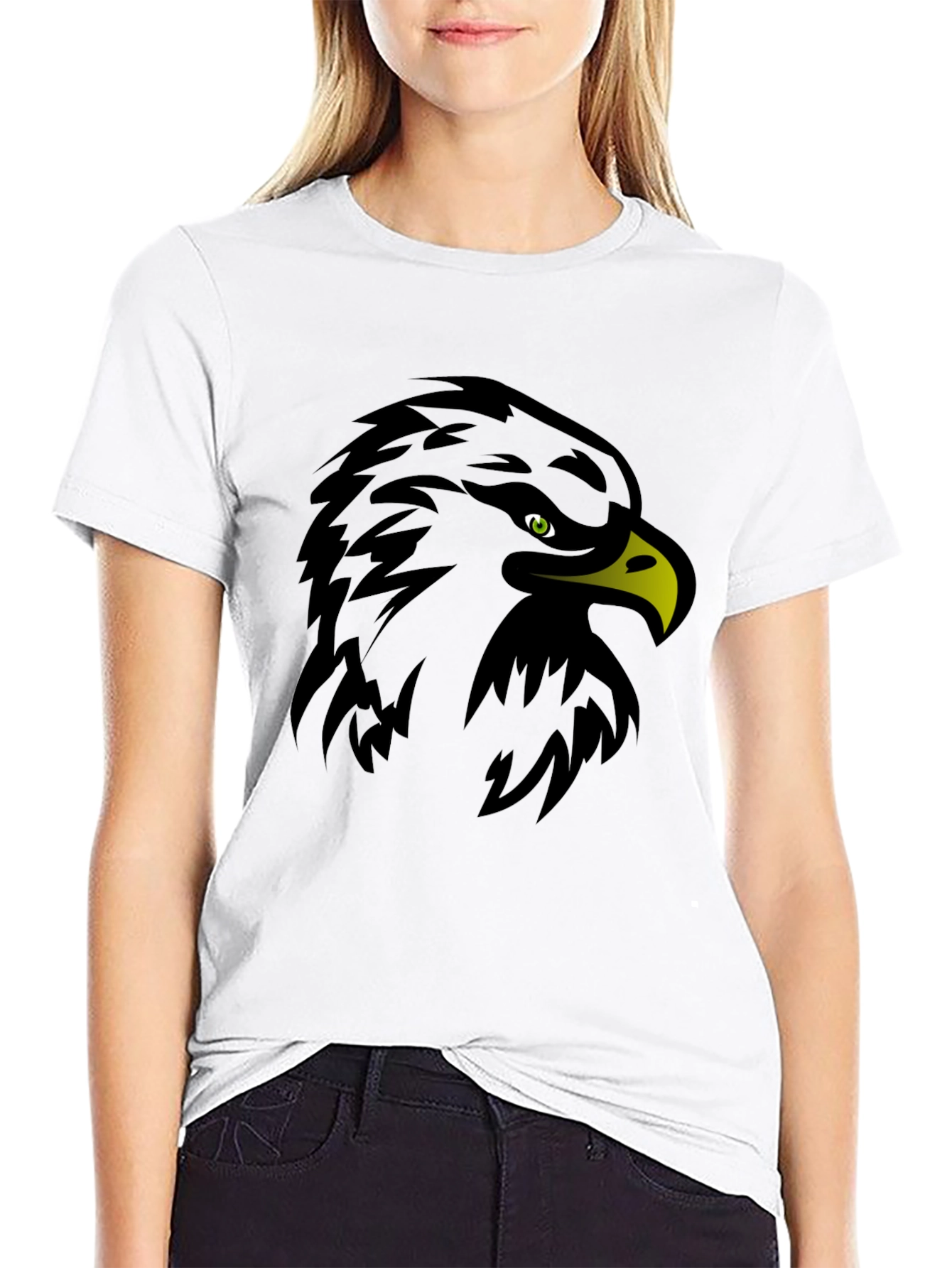 Black Eagle Graphic Black T-Shirt - Bold Design view 9