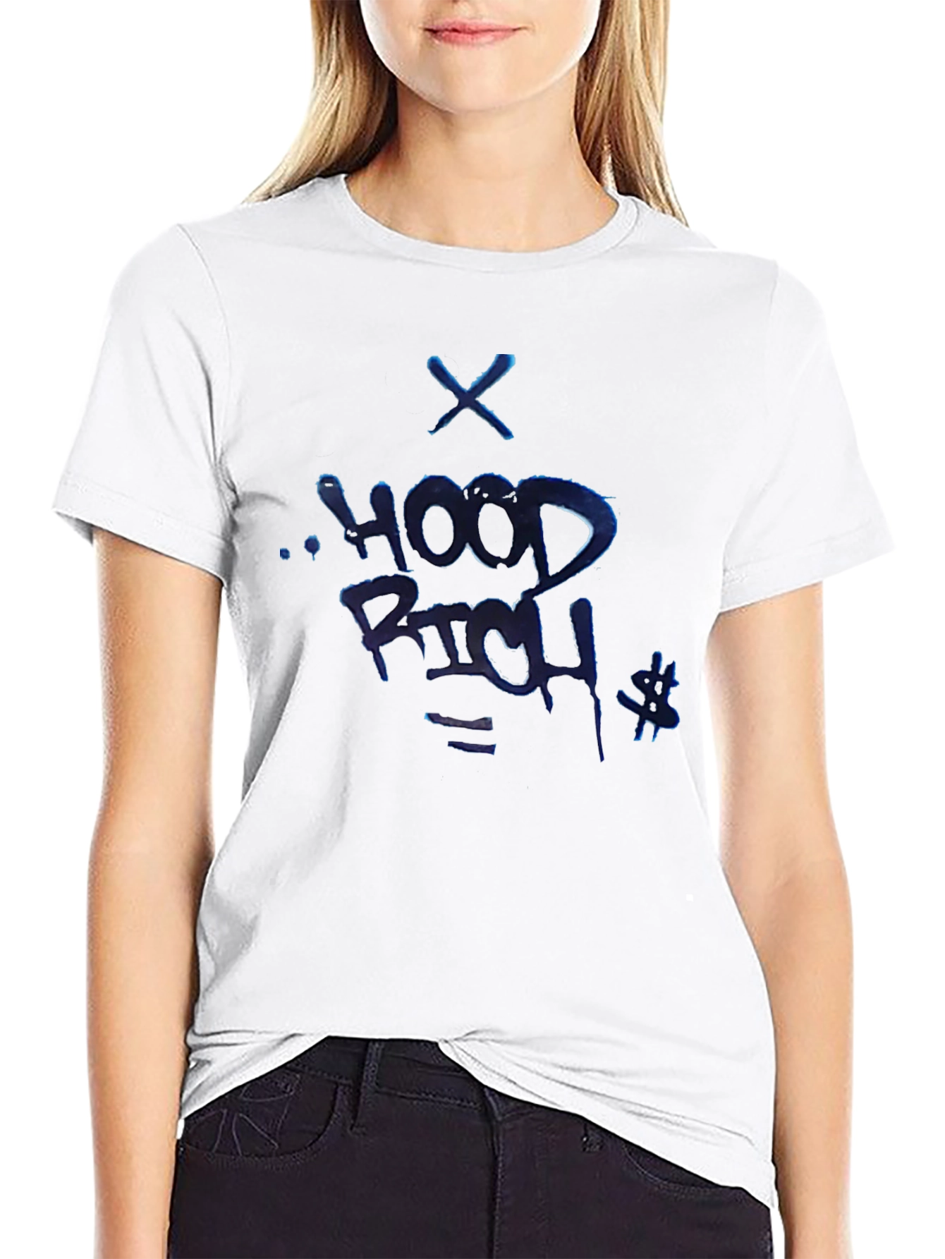 Black Hood Rich Graphic Print Tee view 9