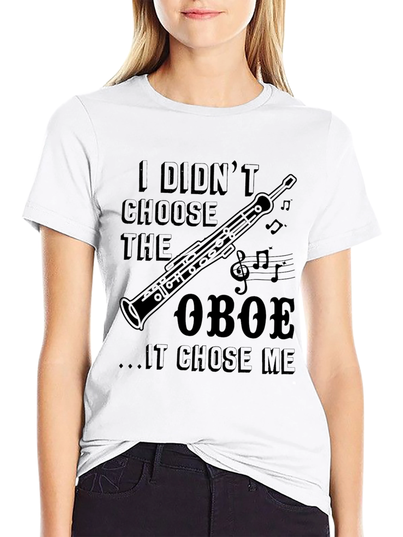 Black Oboe Chose Me T-Shirt view 9