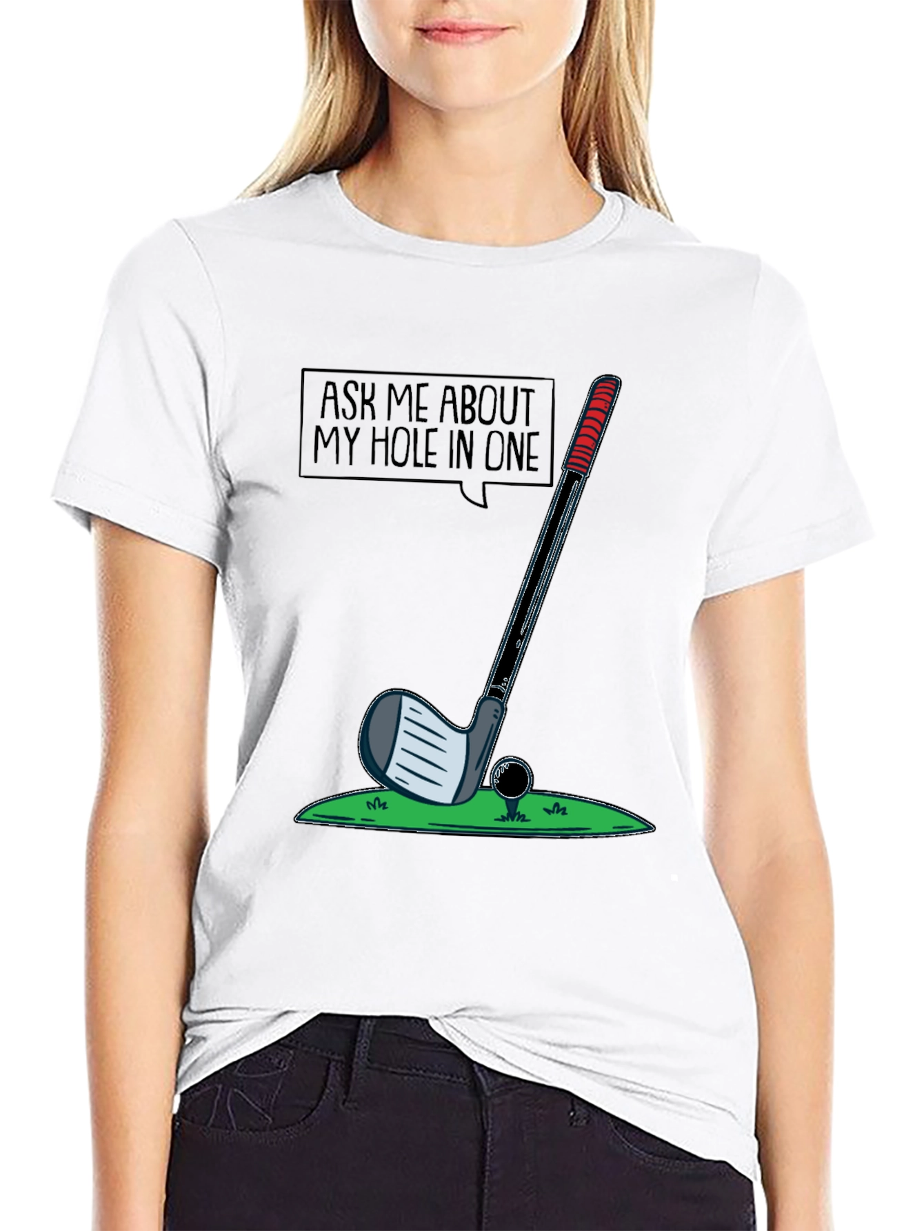 Black Golf Hole in One T-Shirt - Golfer Gift view 9