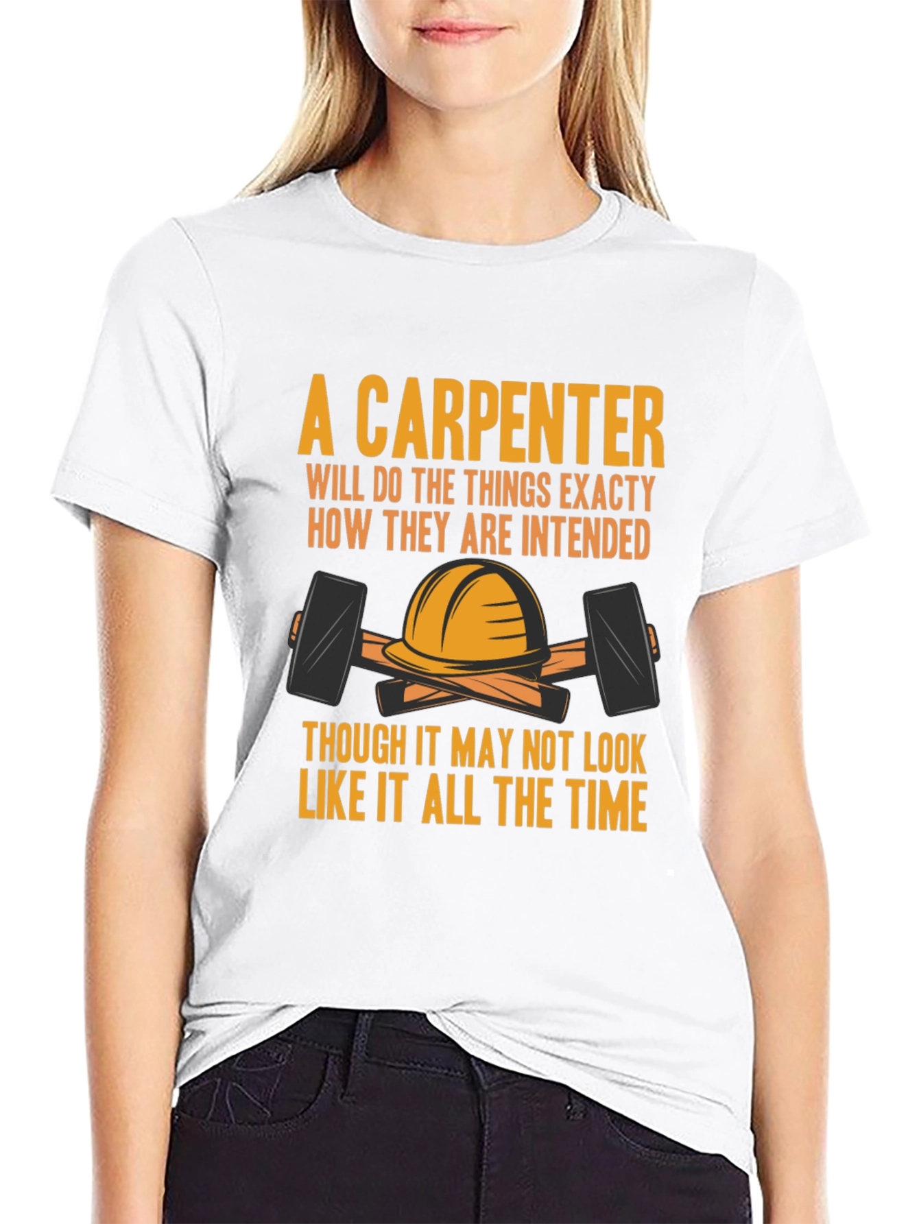 Black Carpenter T-Shirt: "A Carpenter Will..." Graphic Tee view 9
