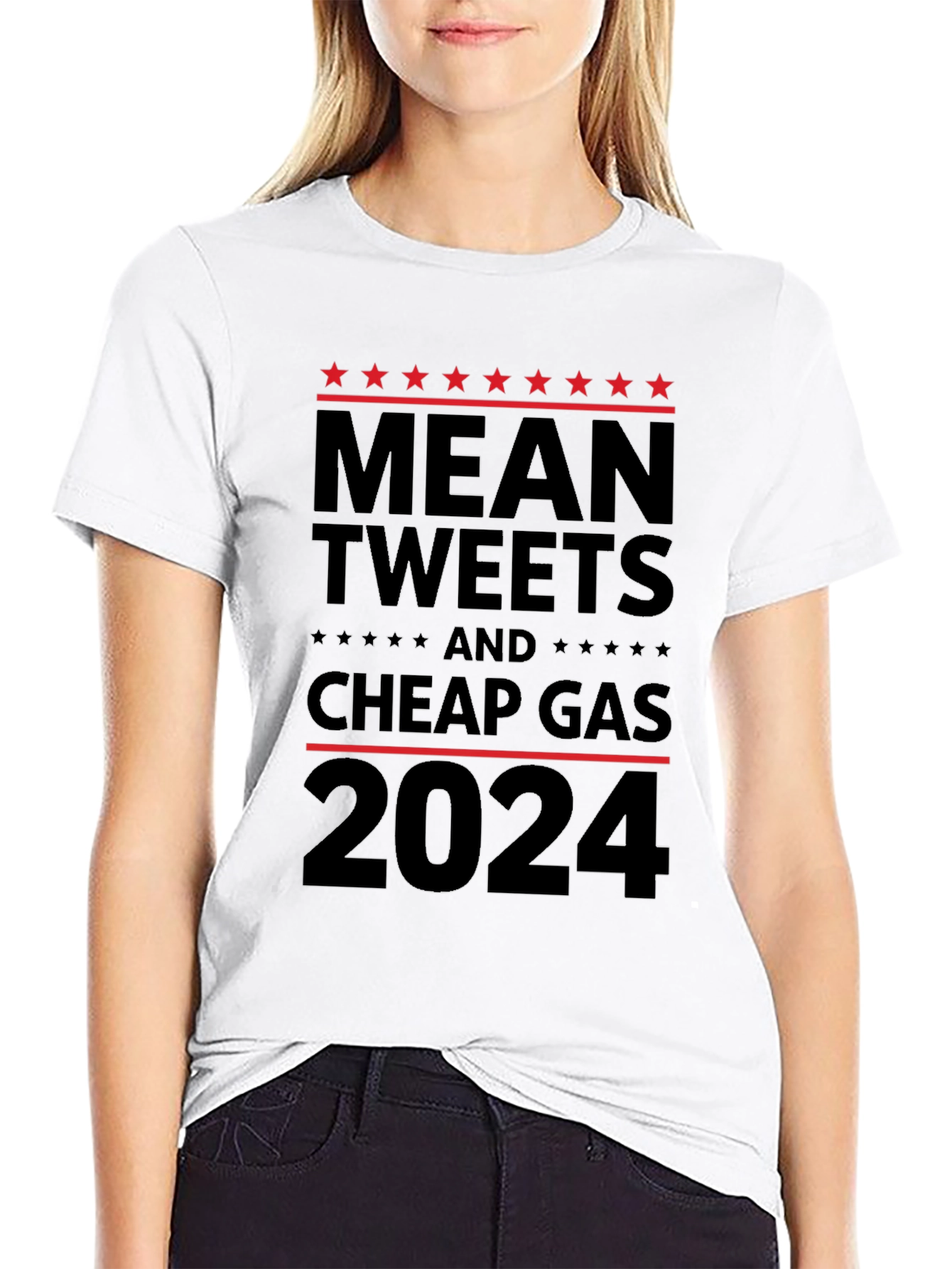 Black Mean Tweets Cheap Gas 2024 Political T-Shirt view 9