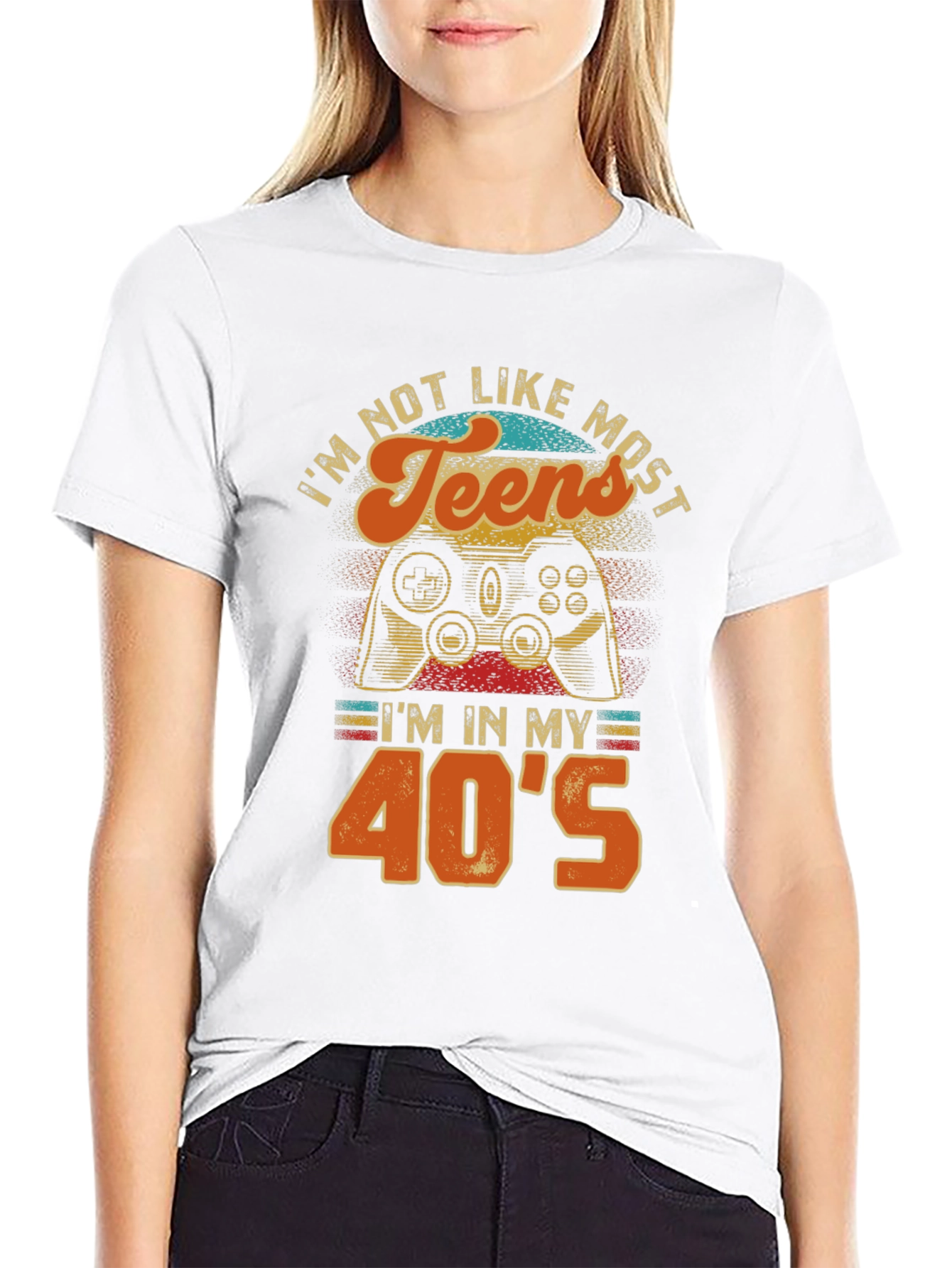 Black I'm Not Like Most Teens T-Shirt view 9