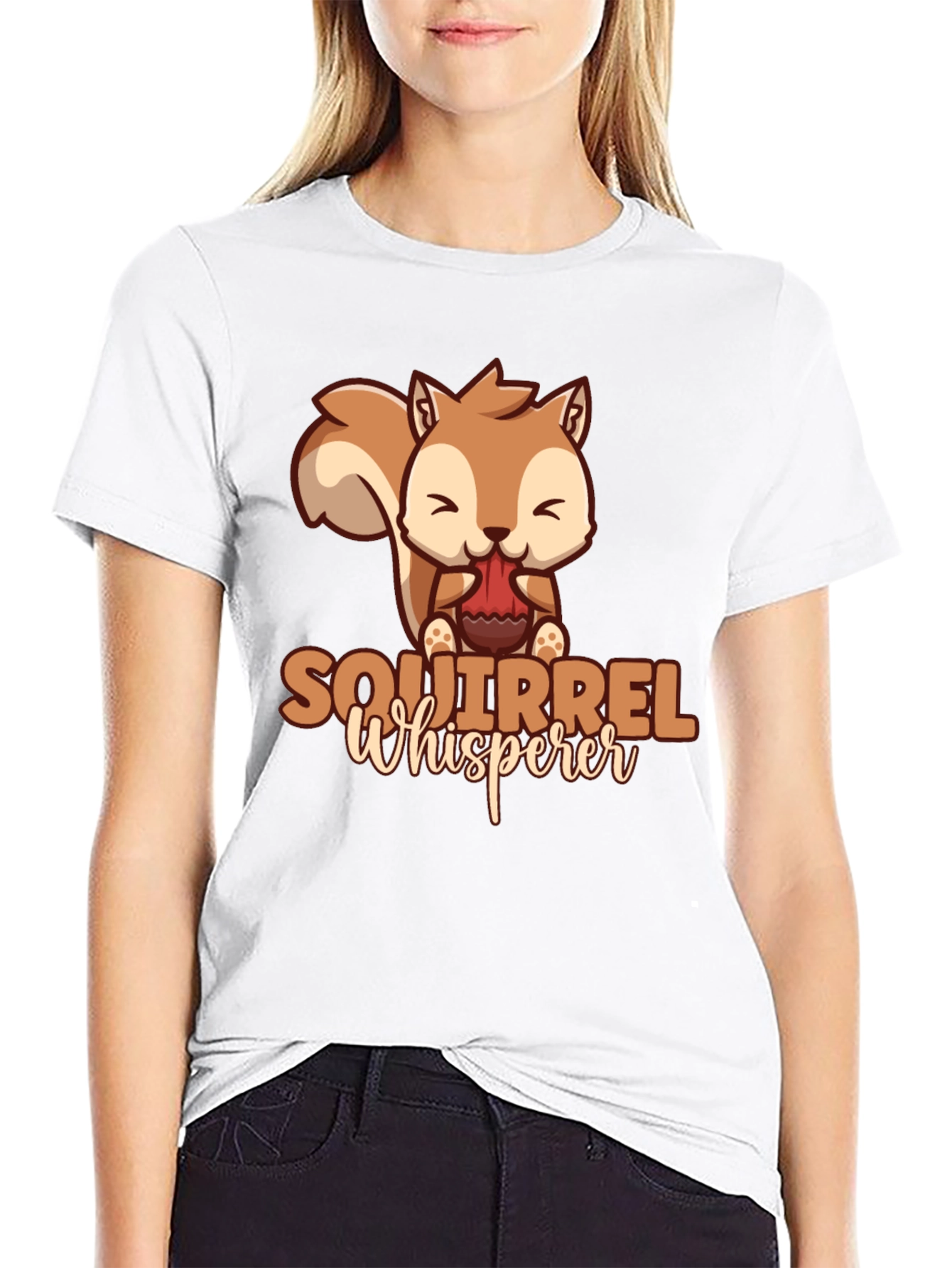 Black Squirrel Whisperer Graphic T-Shirt view 9