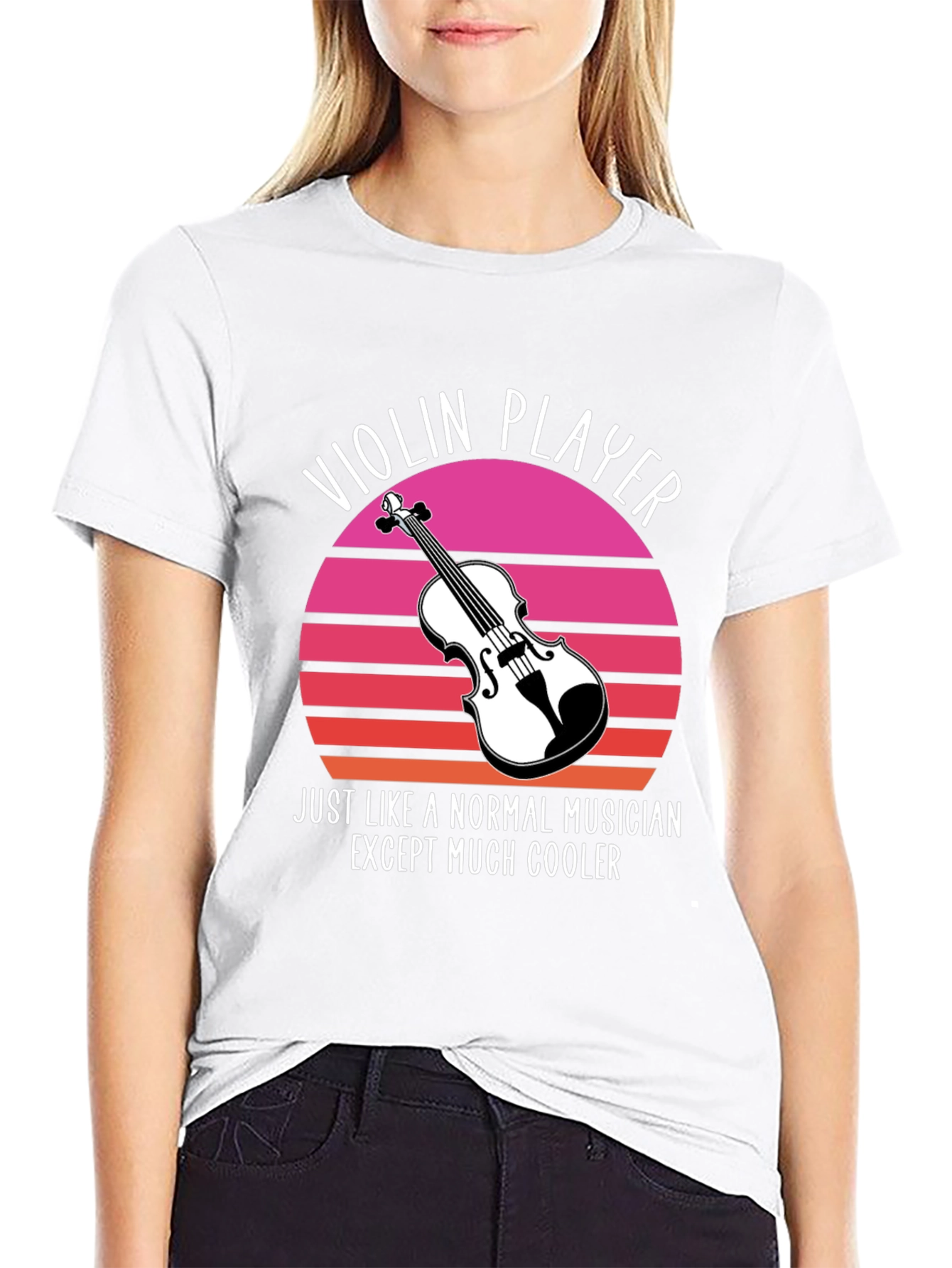 Black Violin Player T-Shirt: Musician Cool Graphic Tee view 9