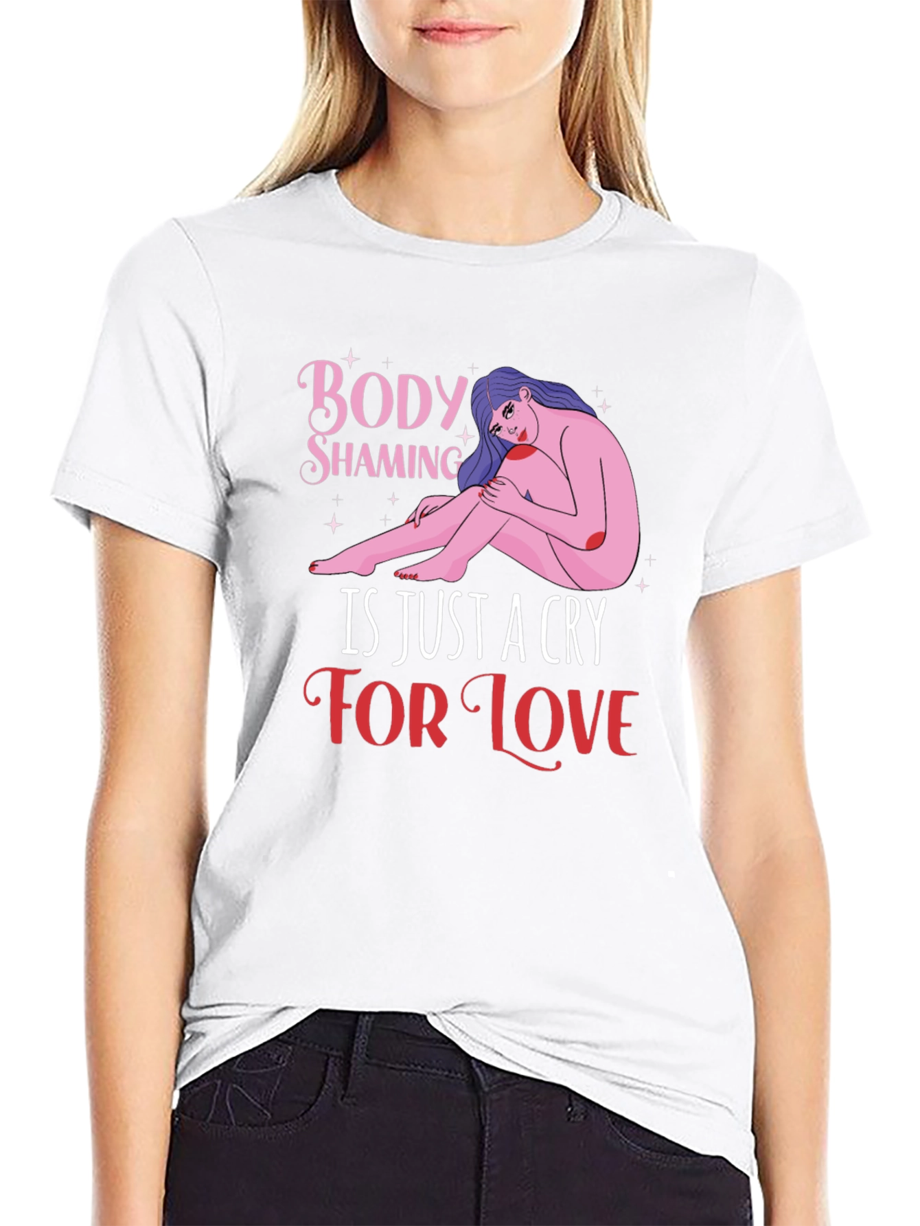 Black Body Shaming Awareness Graphic T-Shirt view 9