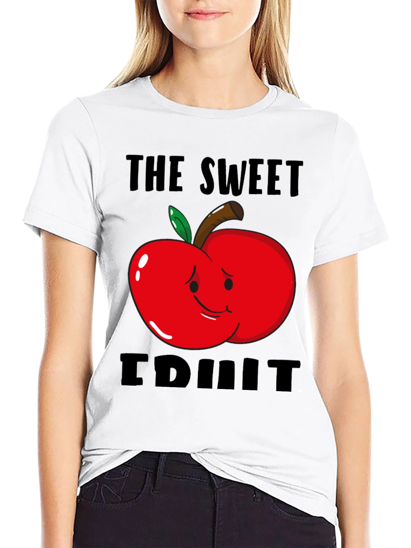Black The Sweet Fruit Graphic T-Shirt - Black view 9