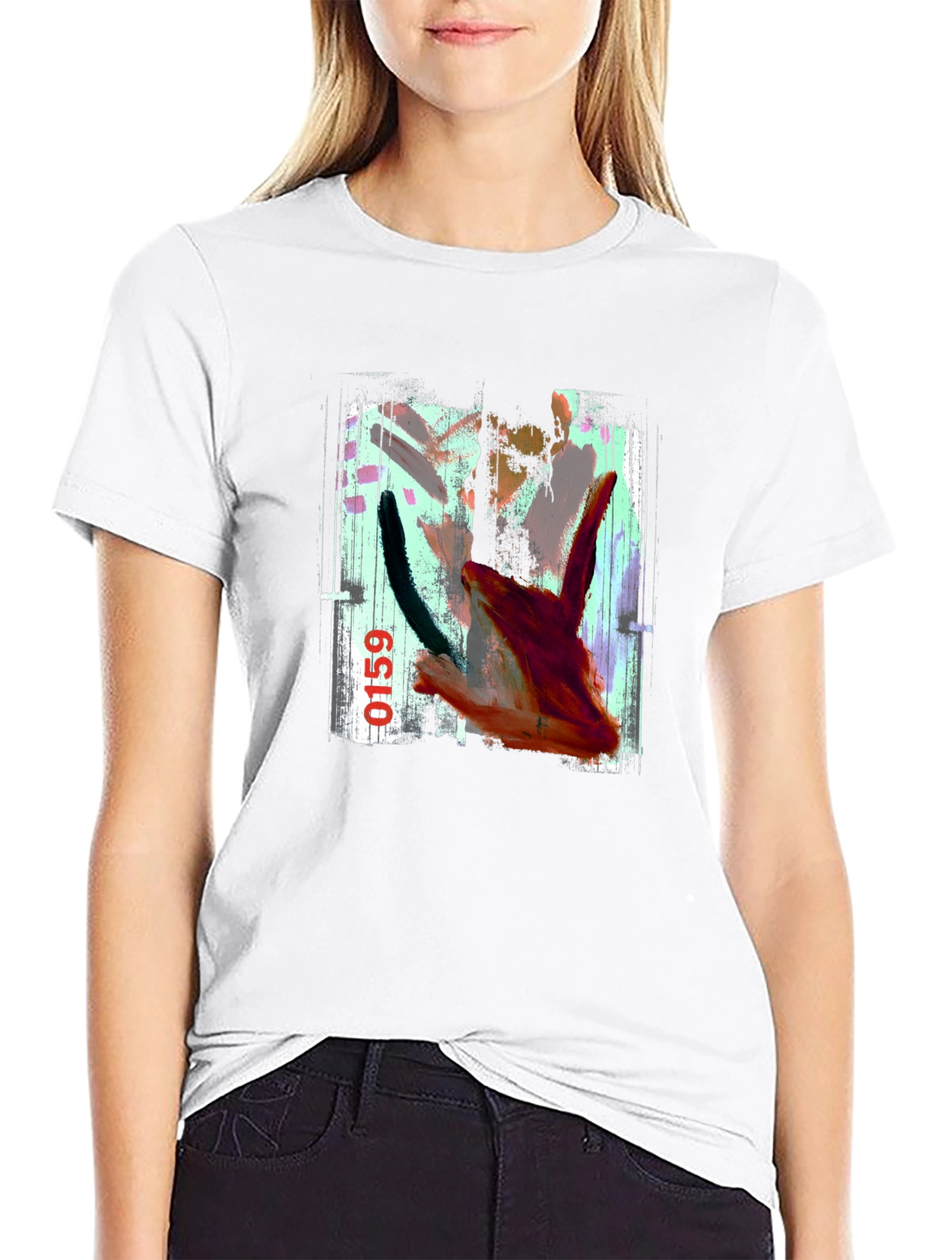 Black Abstract Art Black T-Shirt view 9
