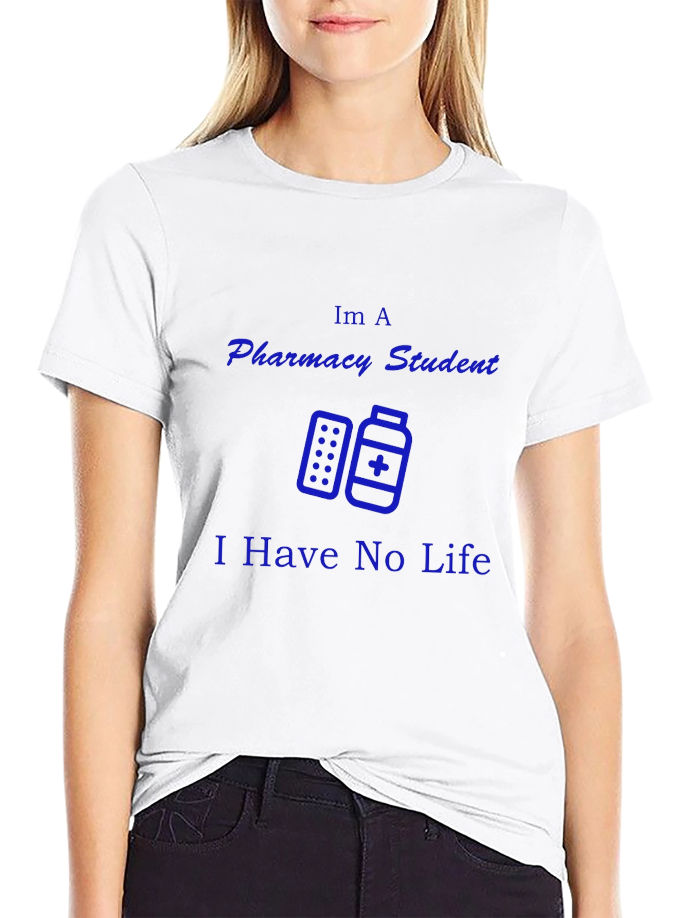Black Pharmacy Student T-Shirt - I Have No Life Tee view 9