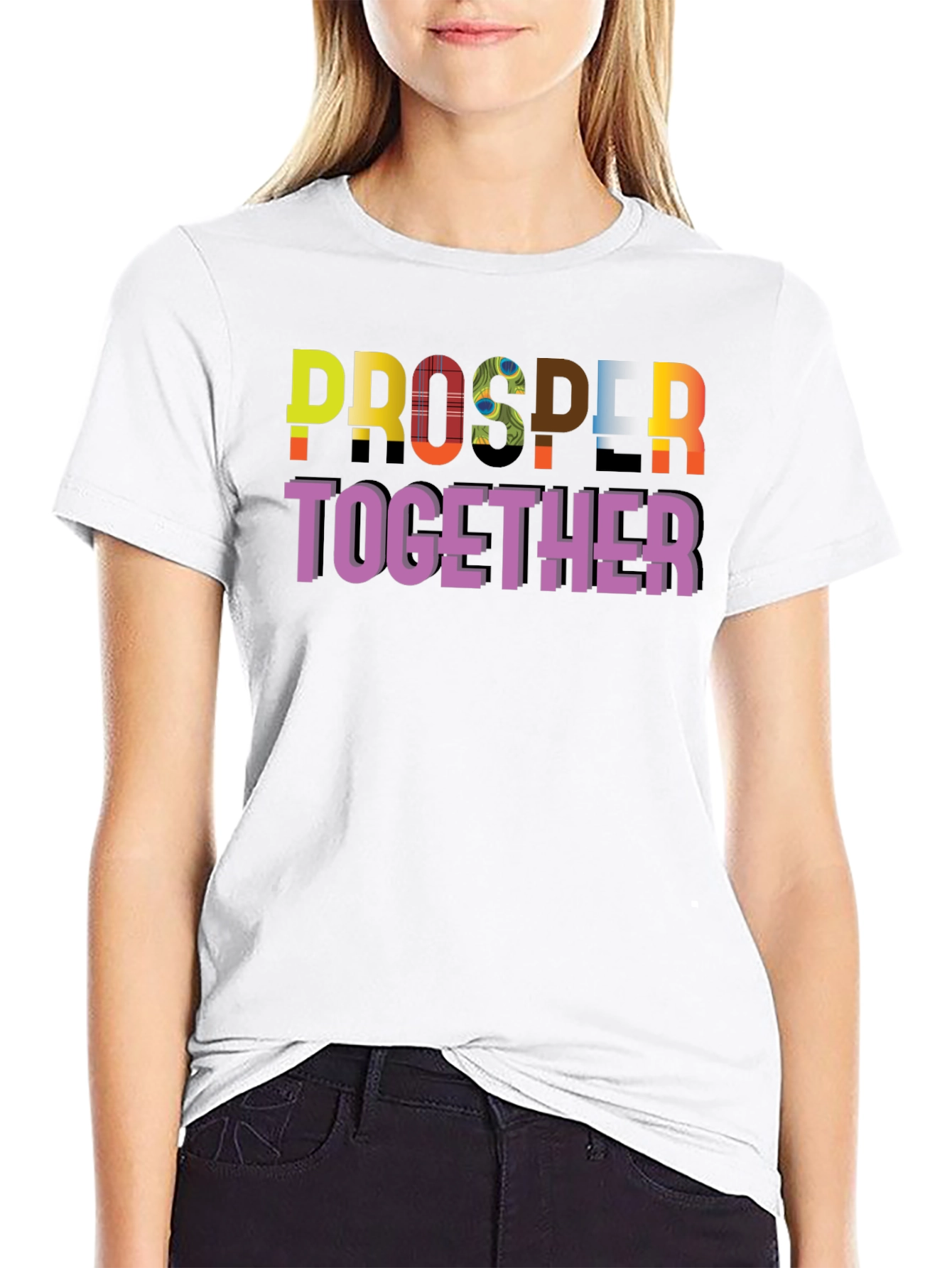 Black Prosper Together Graphic Tee view 9