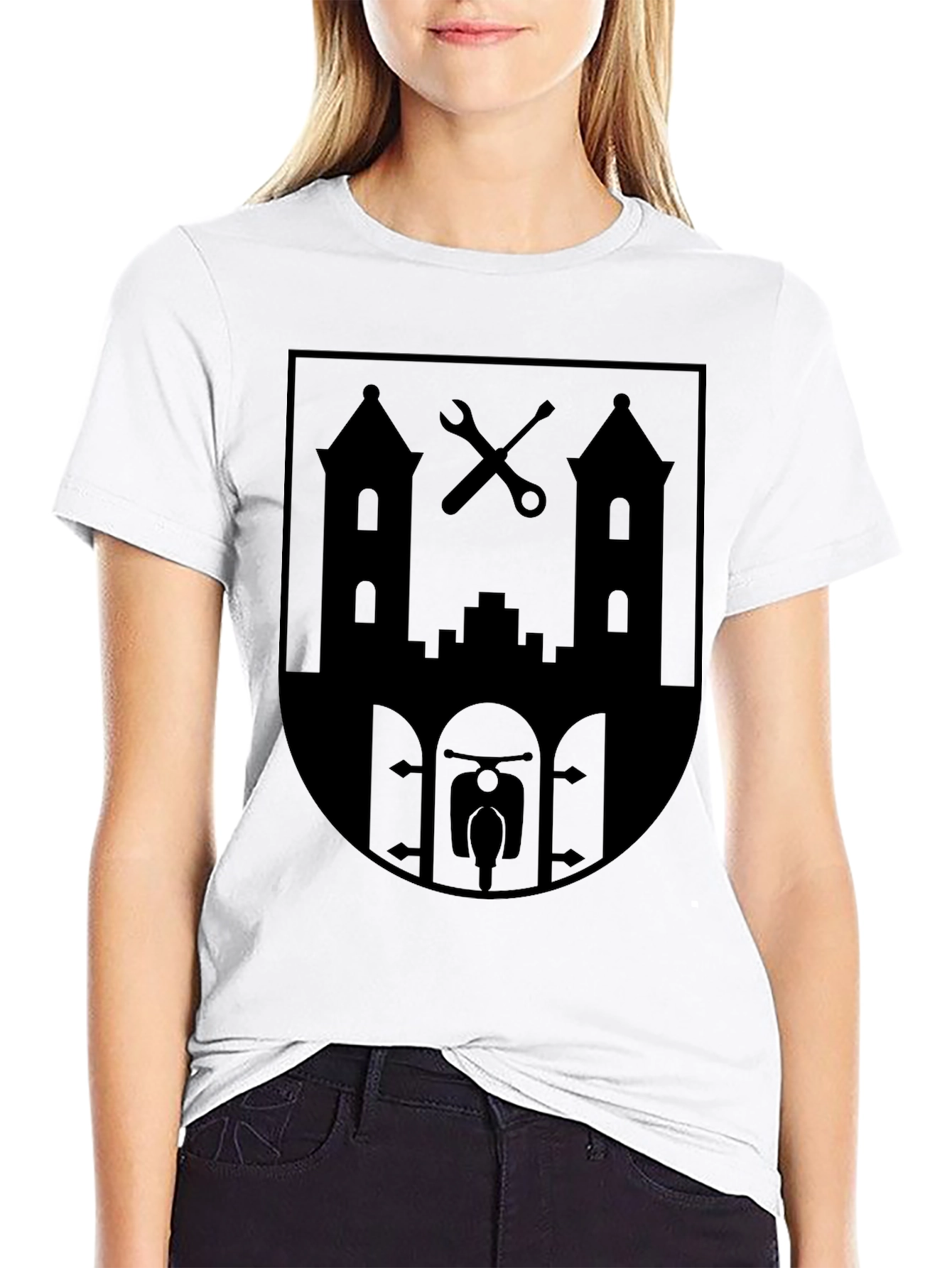 Black City Crest Graphic T-Shirt - Black view 9
